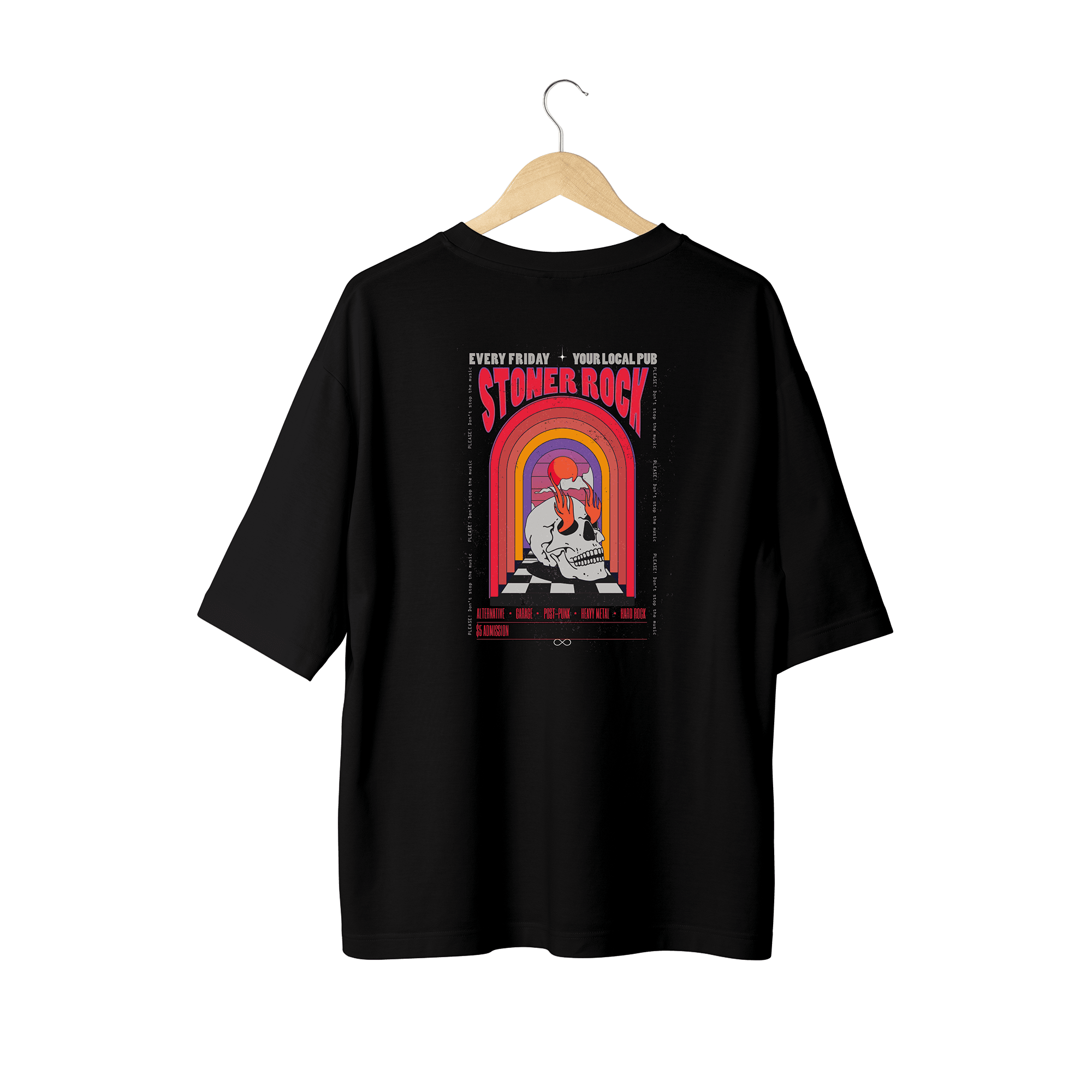 Wicold Stoner Rock Baskılı Oversize T-Shirt