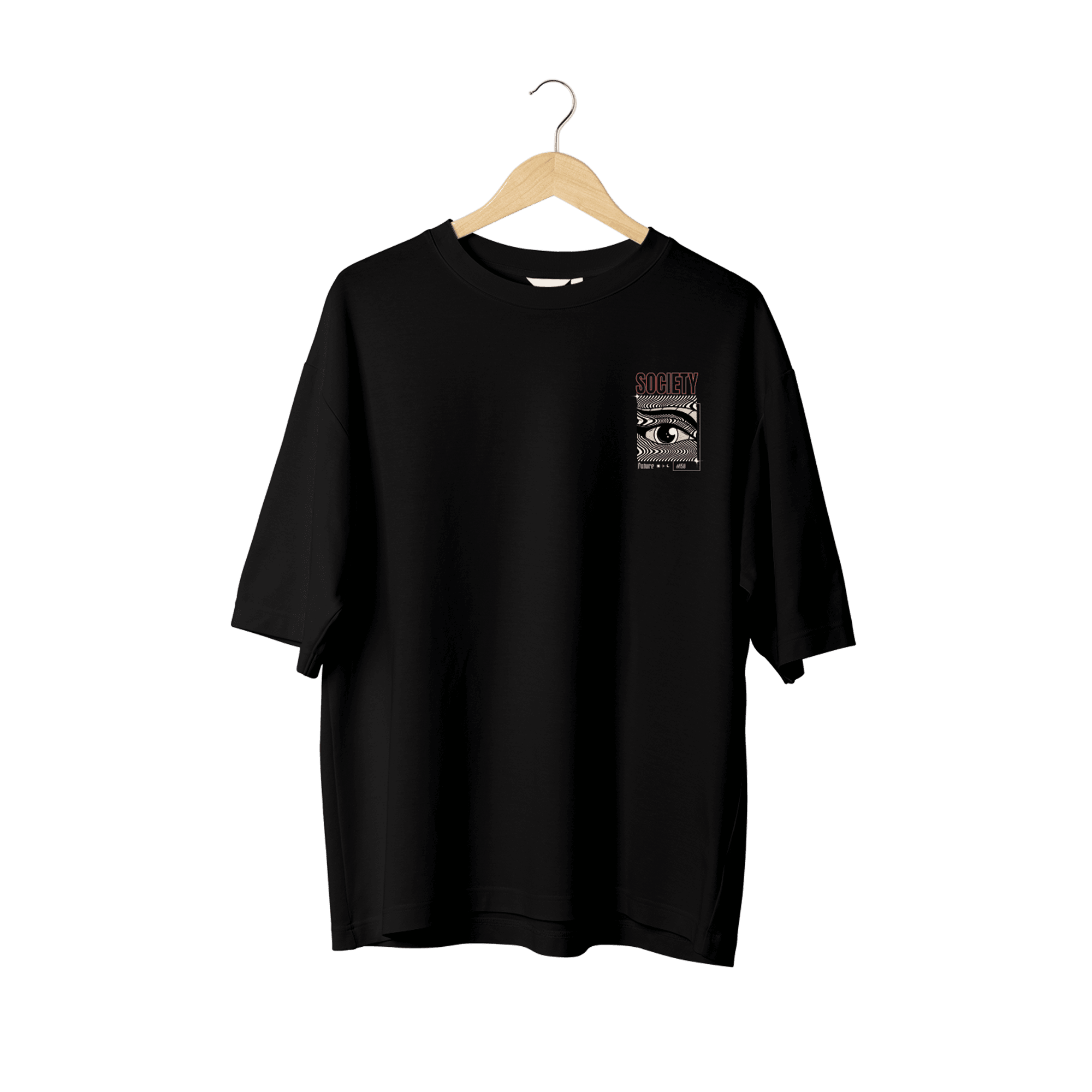 Wicold Society Baskılı Oversize T-Shirt