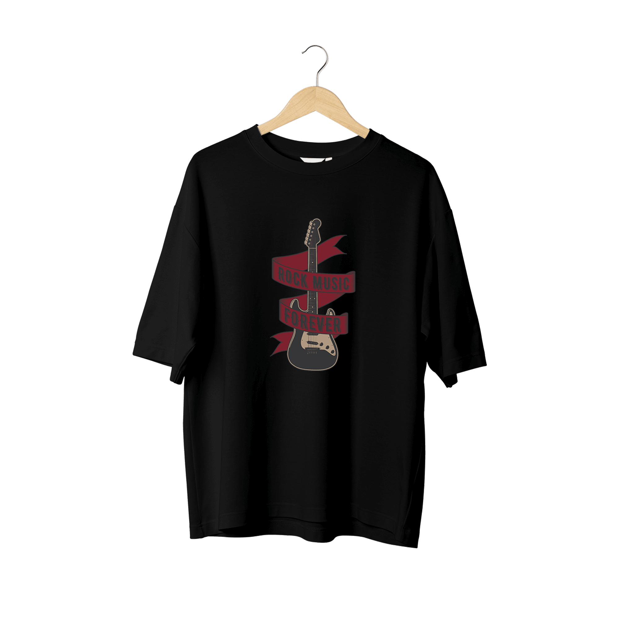 Wicold Guitar Baskılı Oversize T-Shirt