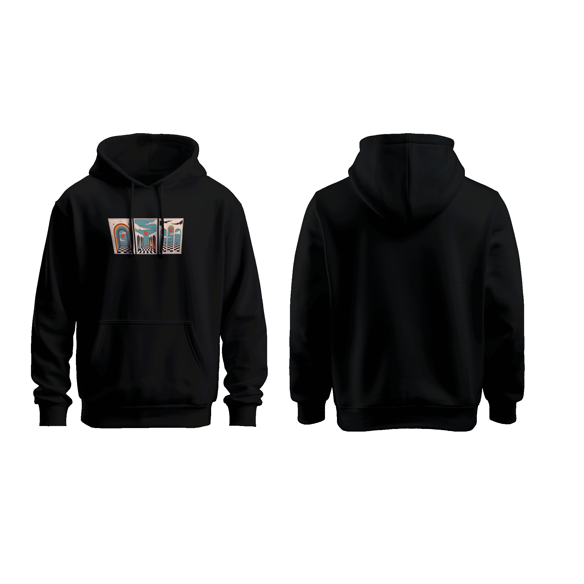 Wicold Hippie Baskılı Oversize Hoodie