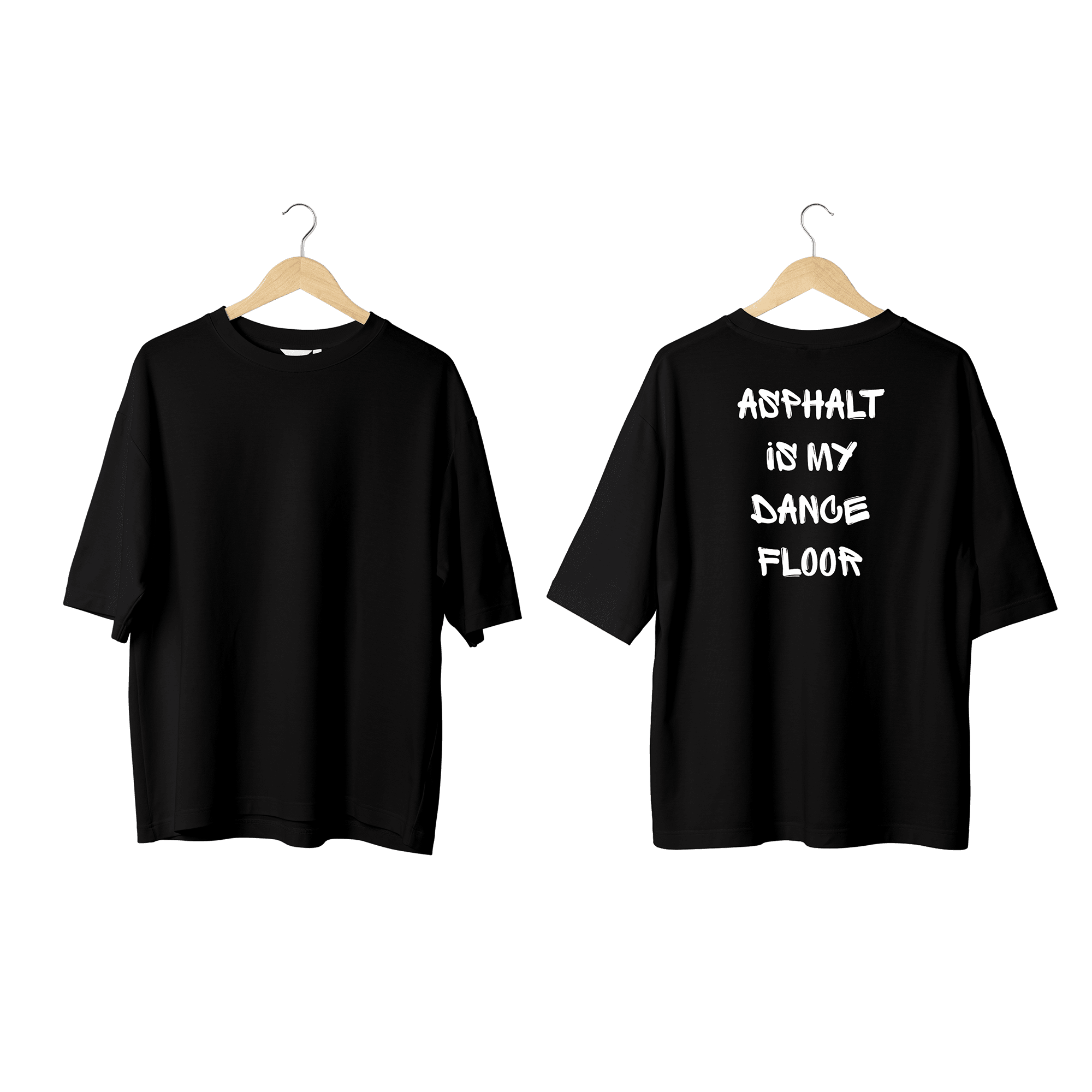 Wicold Asphalt İs My Dance Floor Baskılı Oversize T-Shirt