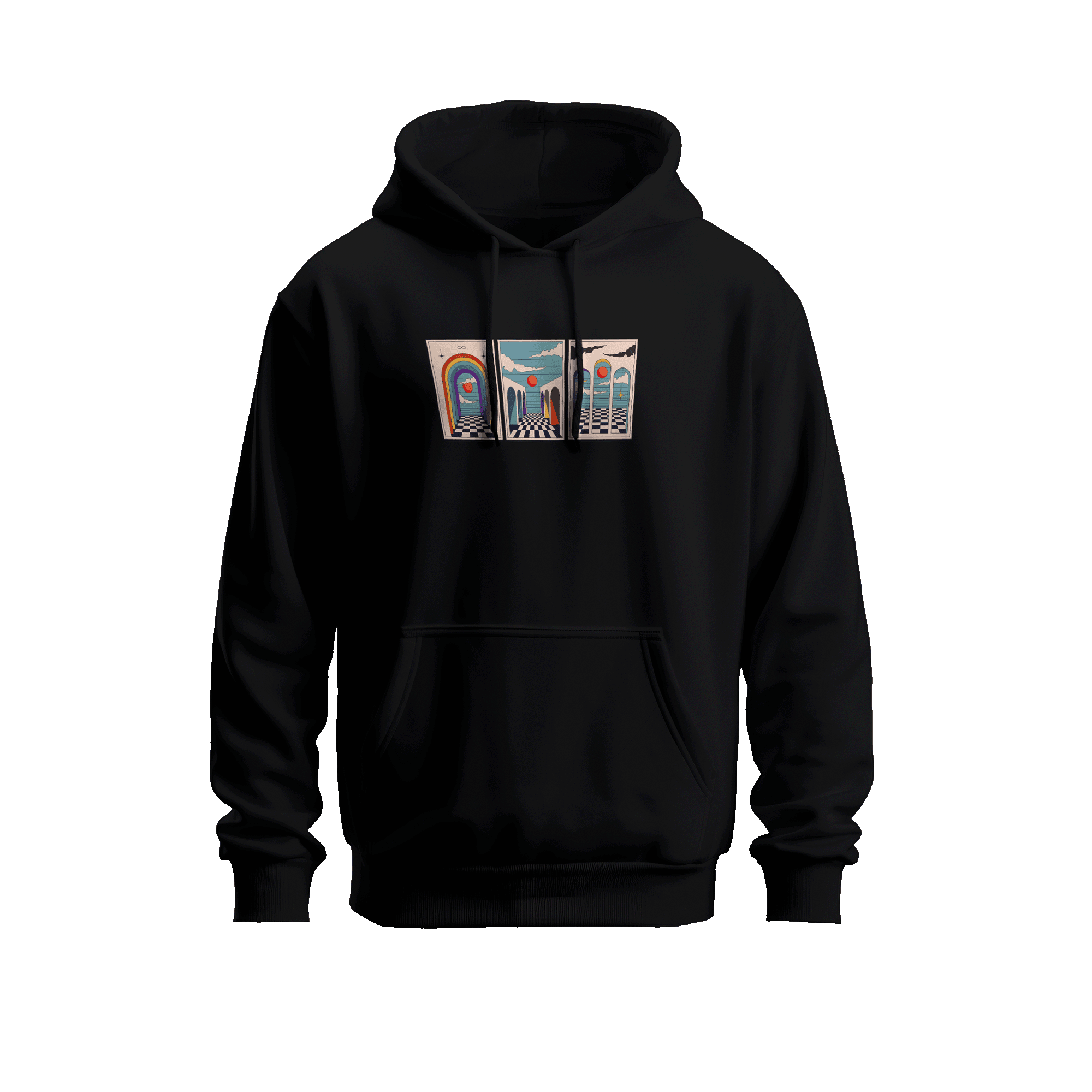 Wicold Hippie Baskılı Oversize Hoodie