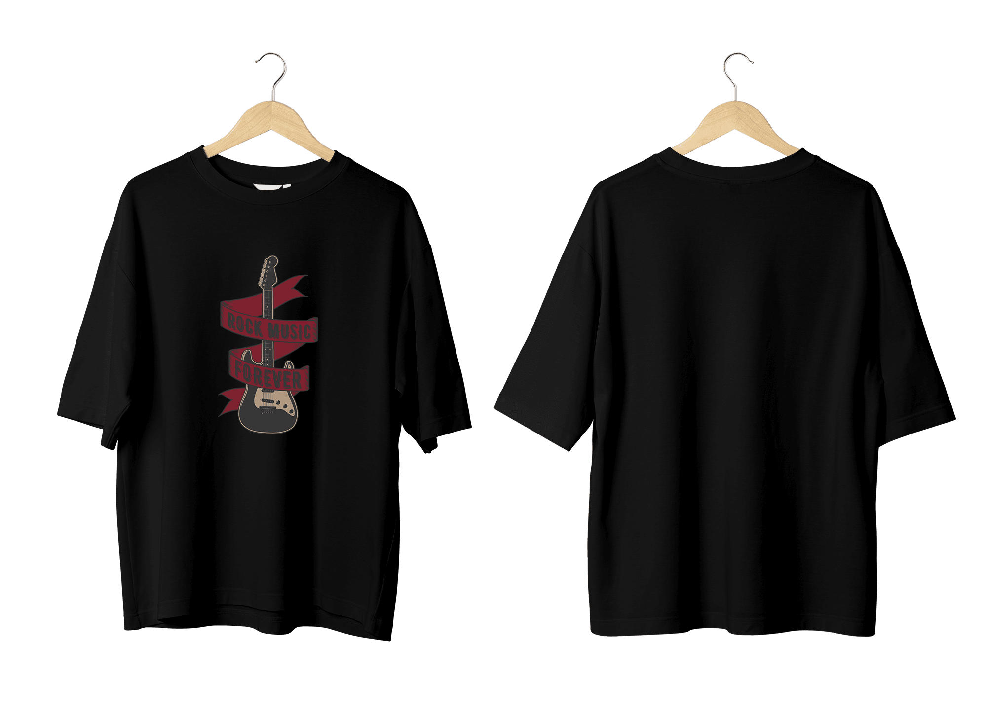 Wicold Guitar Baskılı Oversize T-Shirt