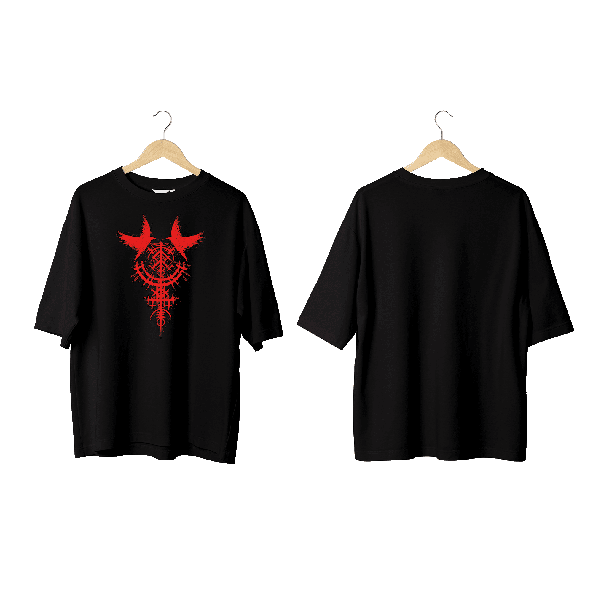 Wicold Valkryie Bird Baskılı Oversize T-Shirt