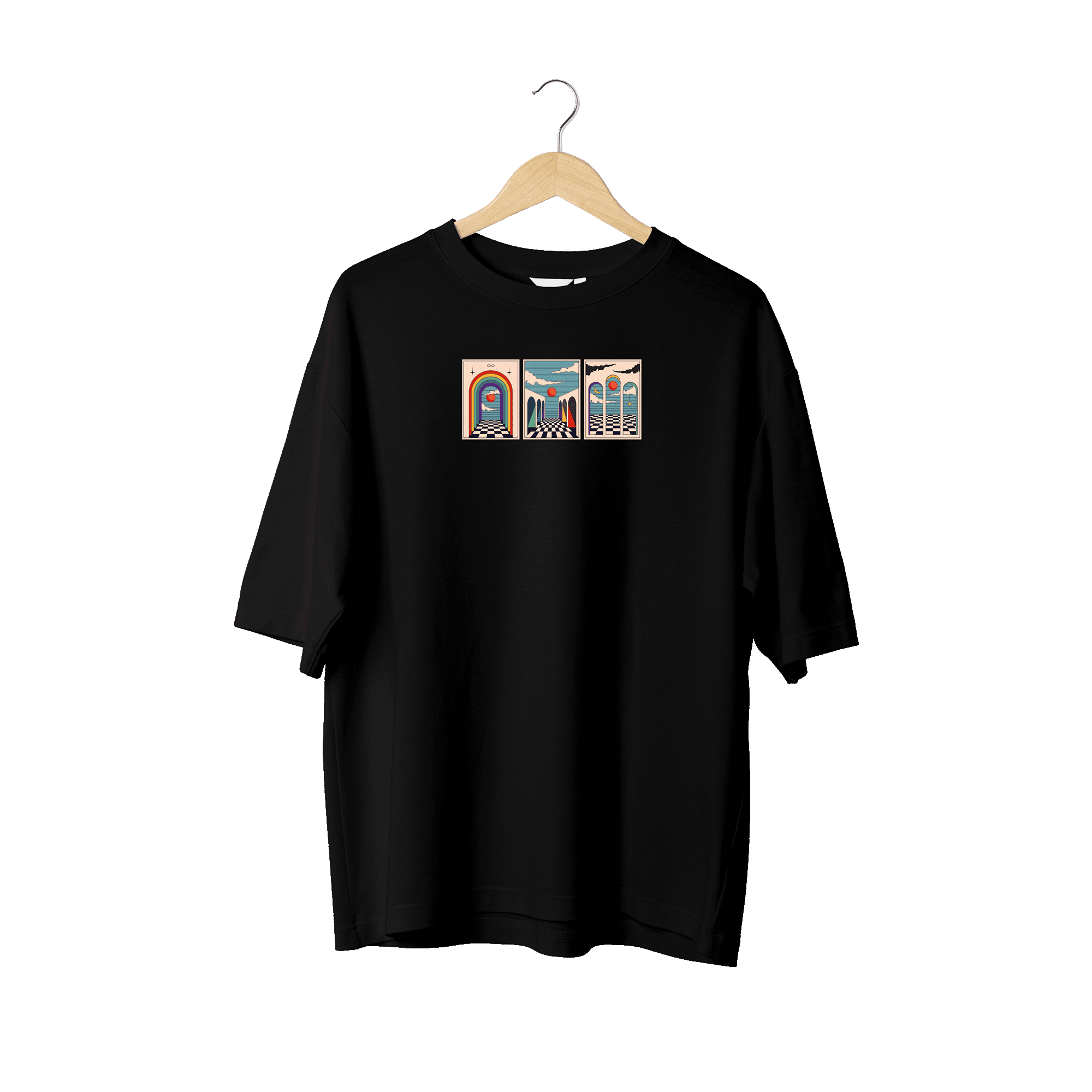 Wicold Hippie Baskılı Oversize T-Shirt