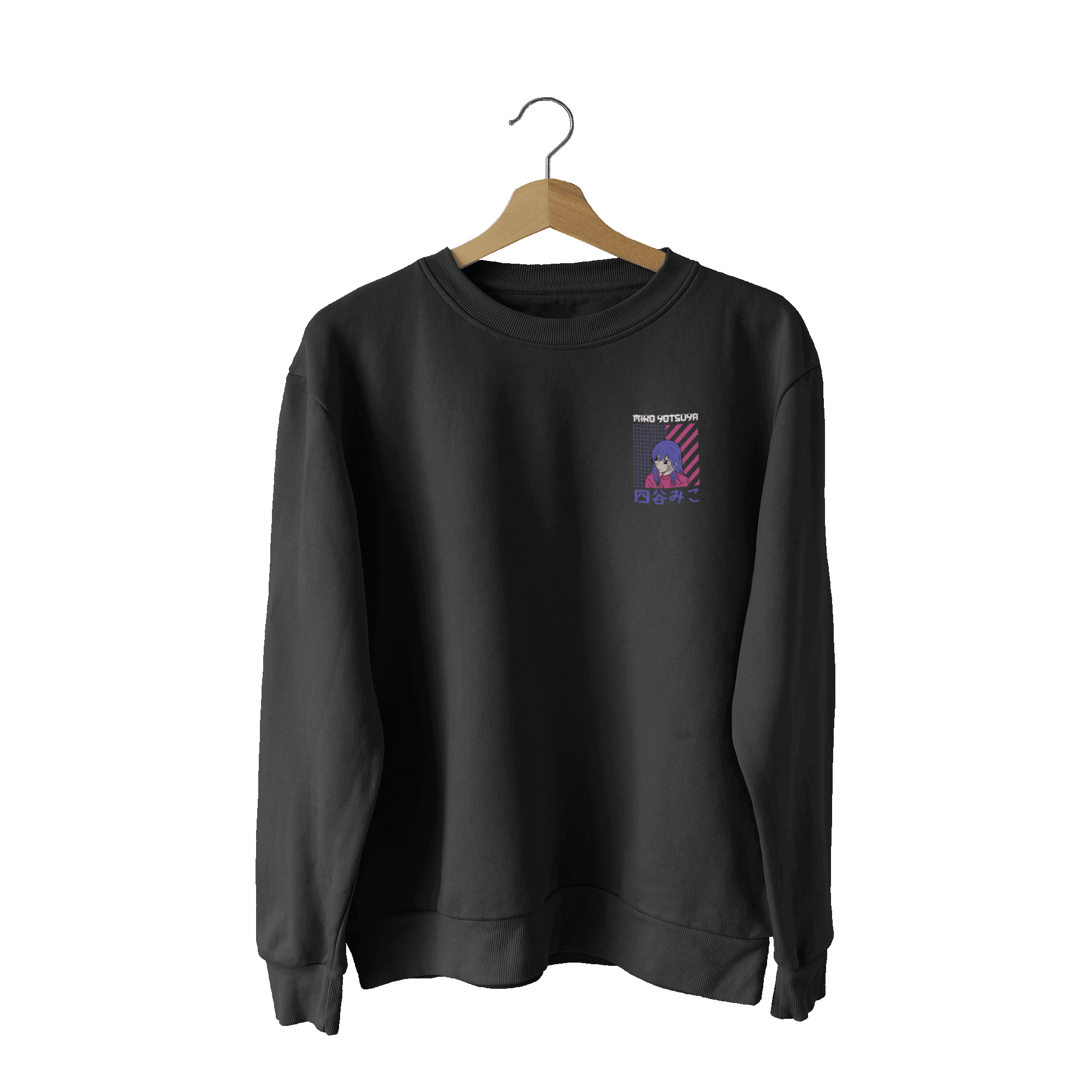 Wicold Miko yotsuya Anime Baskılı Sweatshirt