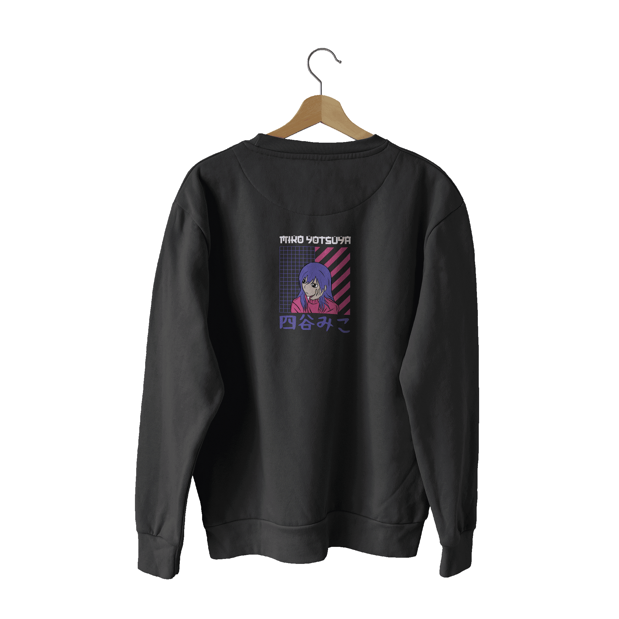 Wicold Miko yotsuya Anime Baskılı Sweatshirt