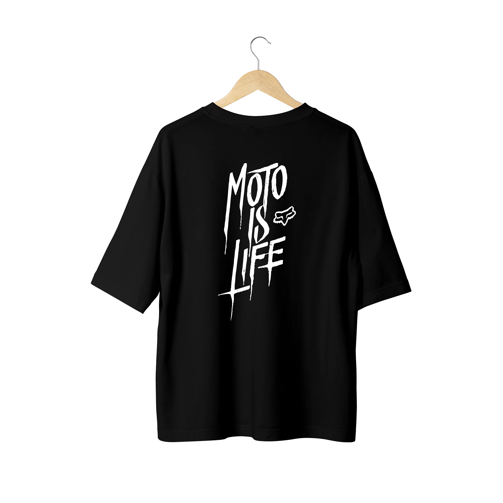 Wicold Moto İs Life Baskılı Oversize T-Shirt