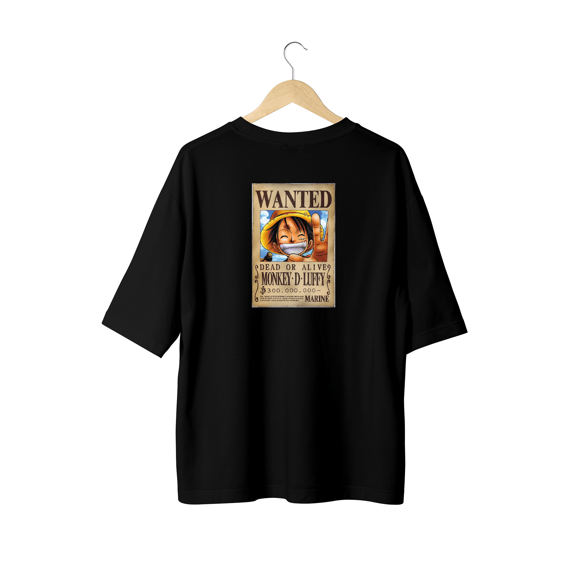 Wicold Monkey D Luffy Baskılı Oversize T-Shirt