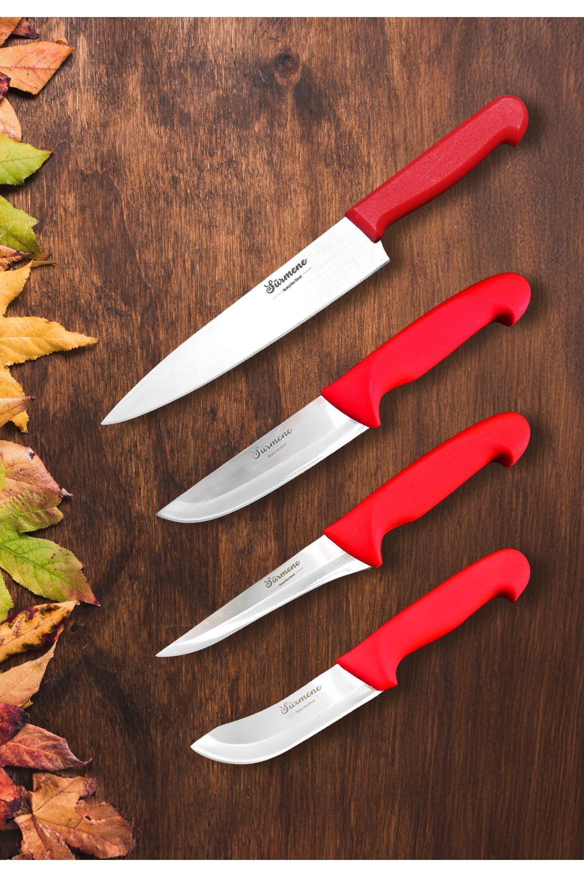 Dörtlü Santoku Chef Bıçağı Takımı Sürmene Bıçak Seti