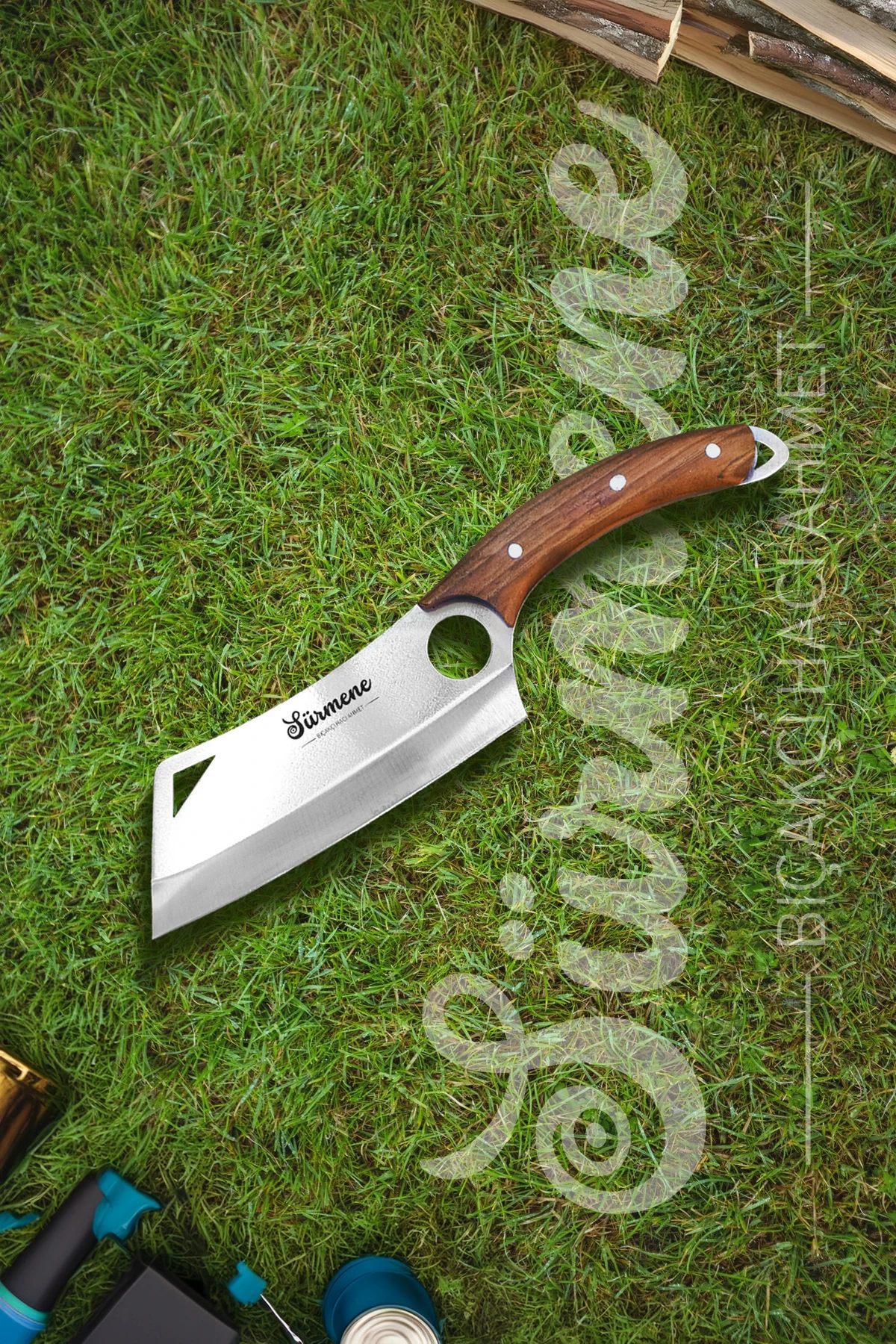 Viking Nakiri Model Şef Bıçağı Sürmene Kamp Şef Bıçağı Kamp Bıçağı Sunum El Yapımı Şef Bıçağı