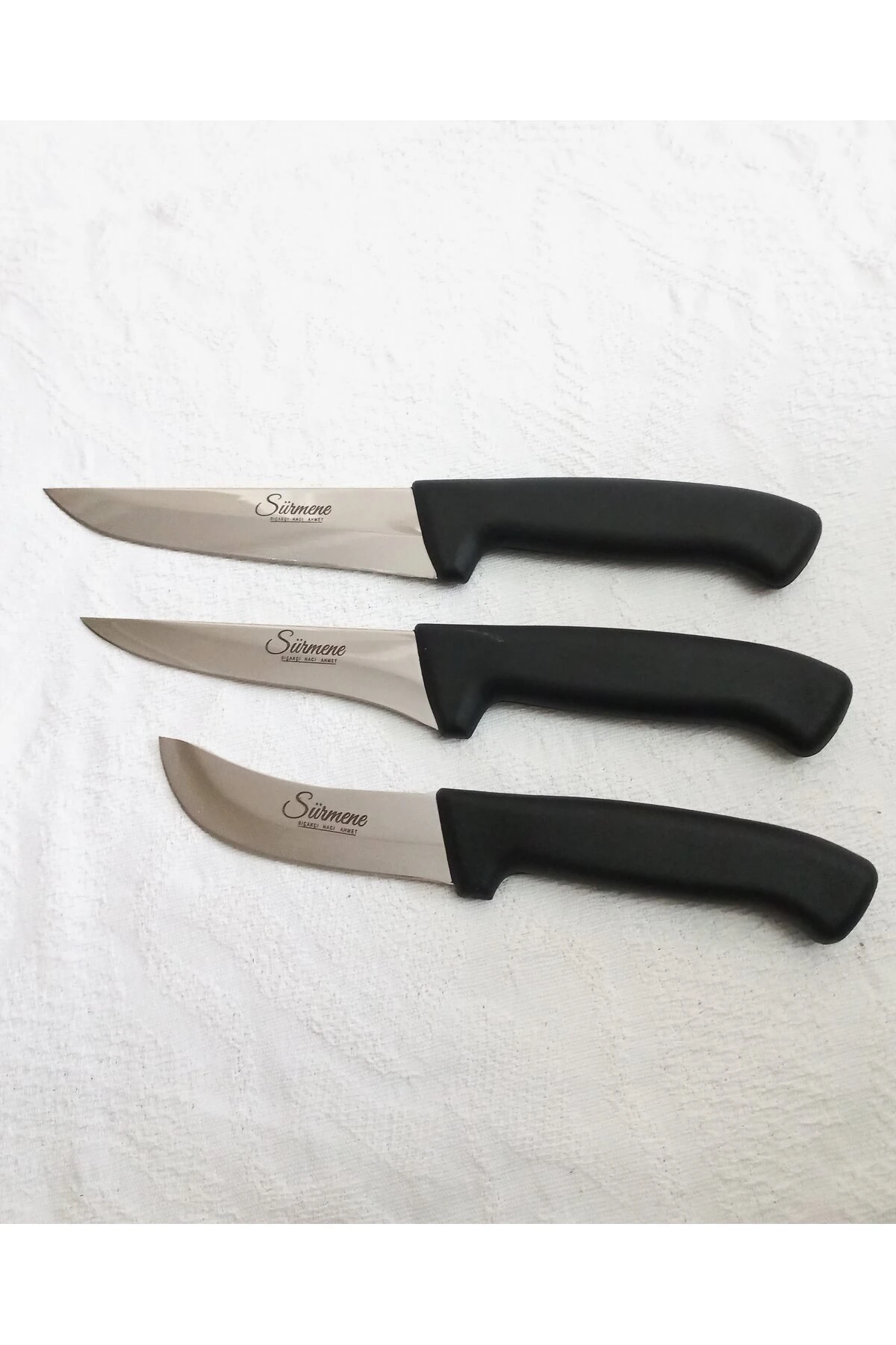 Üçlü Bıçak Seti - Siyah