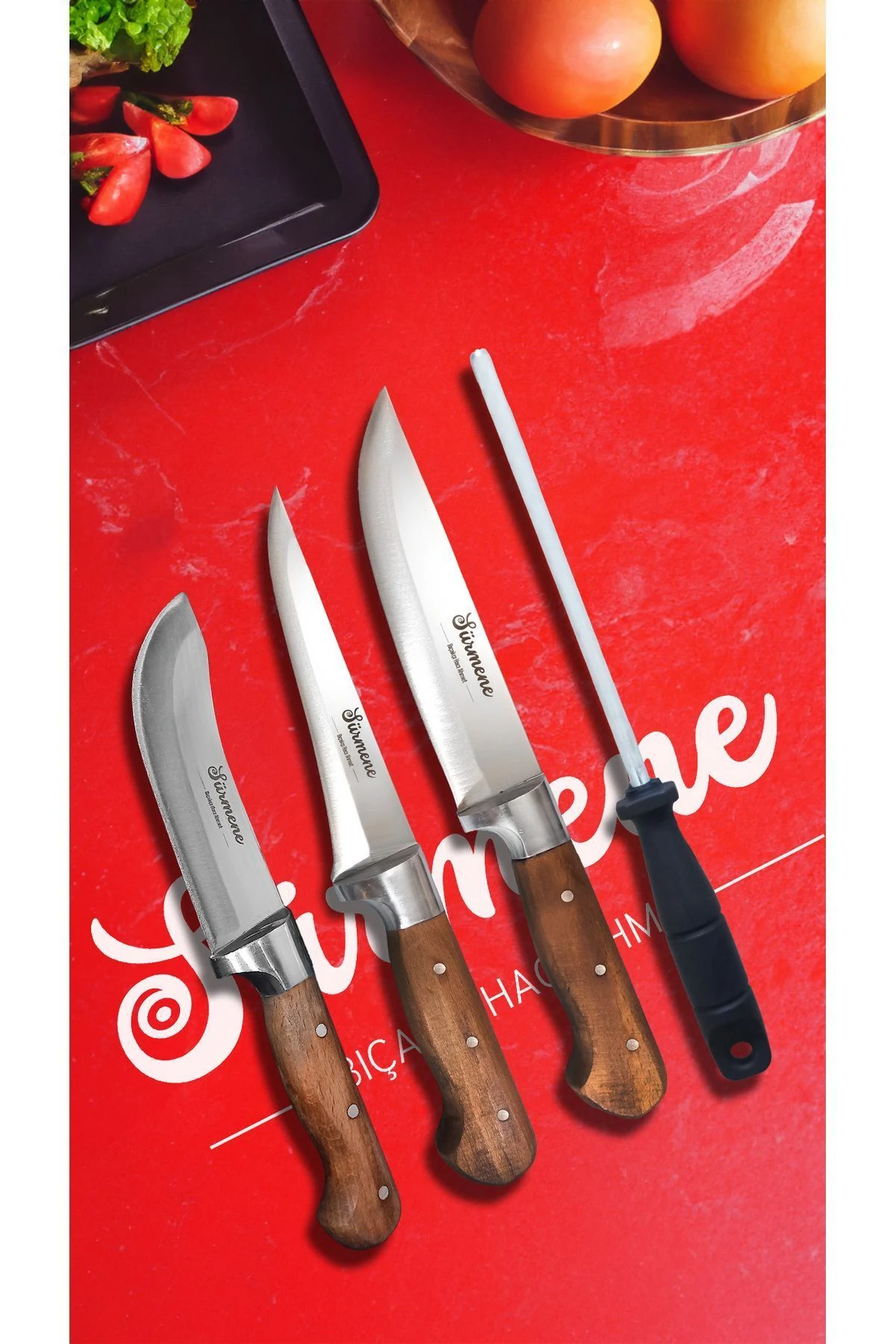 Doğrama Et Kasap Sıyırma Yüzme Masatlı Çok Amaçlı Günlük Kullanım Bıçak Seti