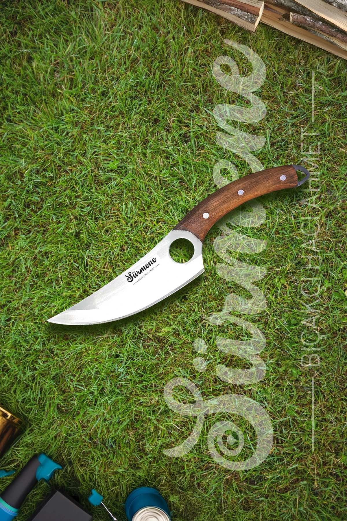 Viking Sivri Model Şef Bıçağı Sürmene Kamp Bıçağı Sunum El Yapımı Şef Bıçak Kamp Mutfağı Av Trekking