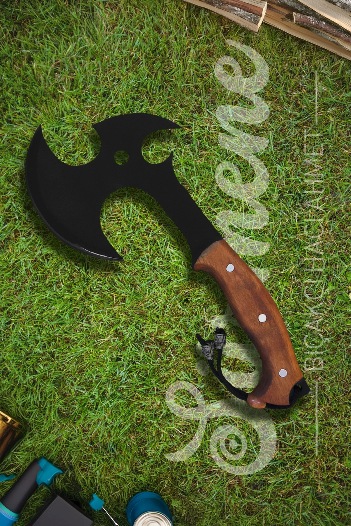 Kamp Baltası Kamp Avcı Av Balta Bıçak 4116 Çelik Sürmene Kamp Kılıflı Balta