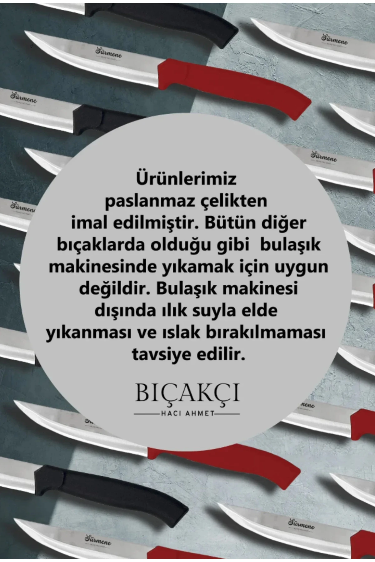 3 Parça Şef Bıçağı Takımı Sürmene Bıçak Seti Dilimleme Günlük Kullanım Mutfak Seti