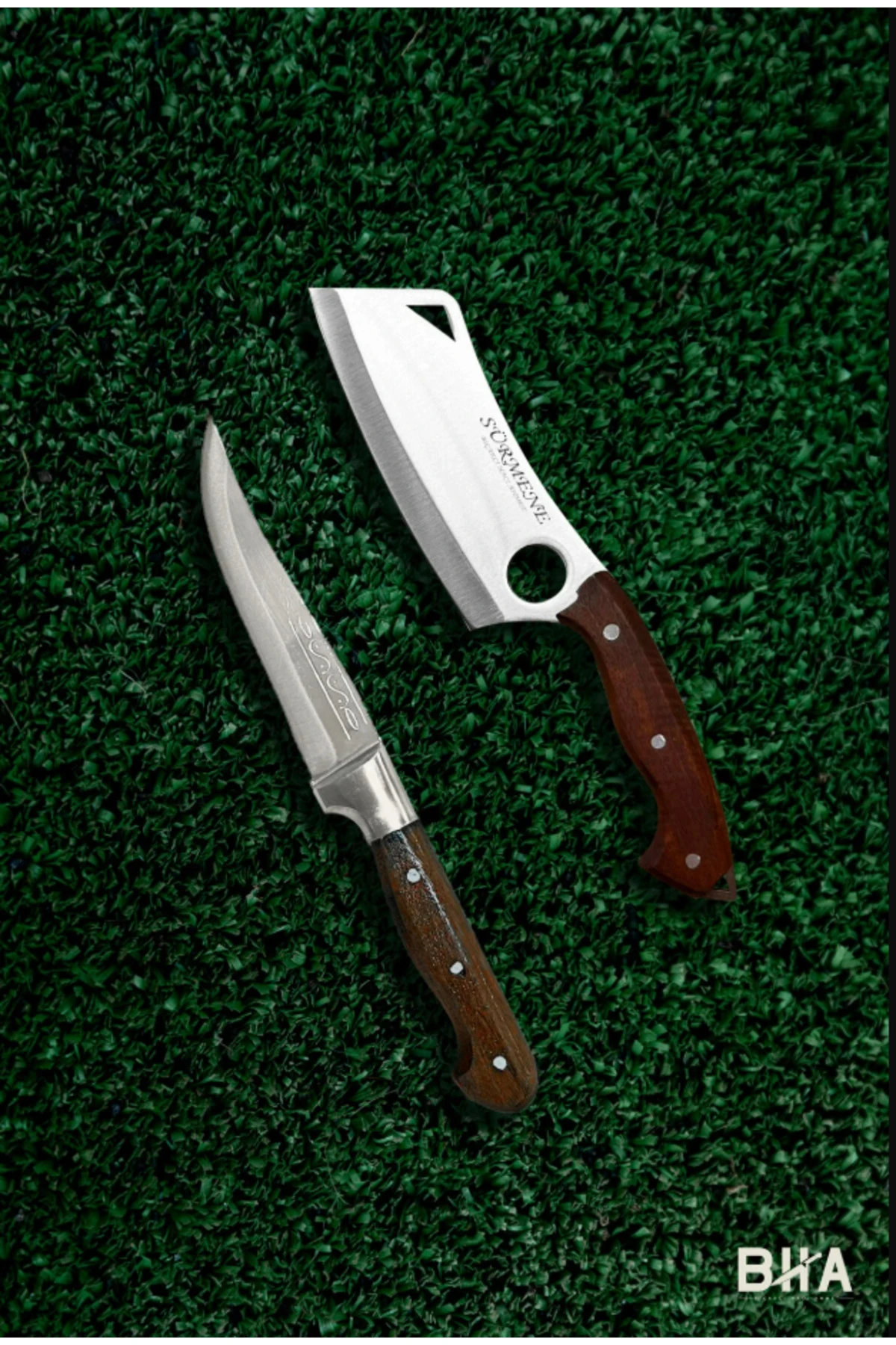 Sürmene BHA Piknik Kamp Bıçağı Kamp Mutfağı Av Bıçağı Outdoor Kullanım El Yapımı Ahşap Sap Bıçak