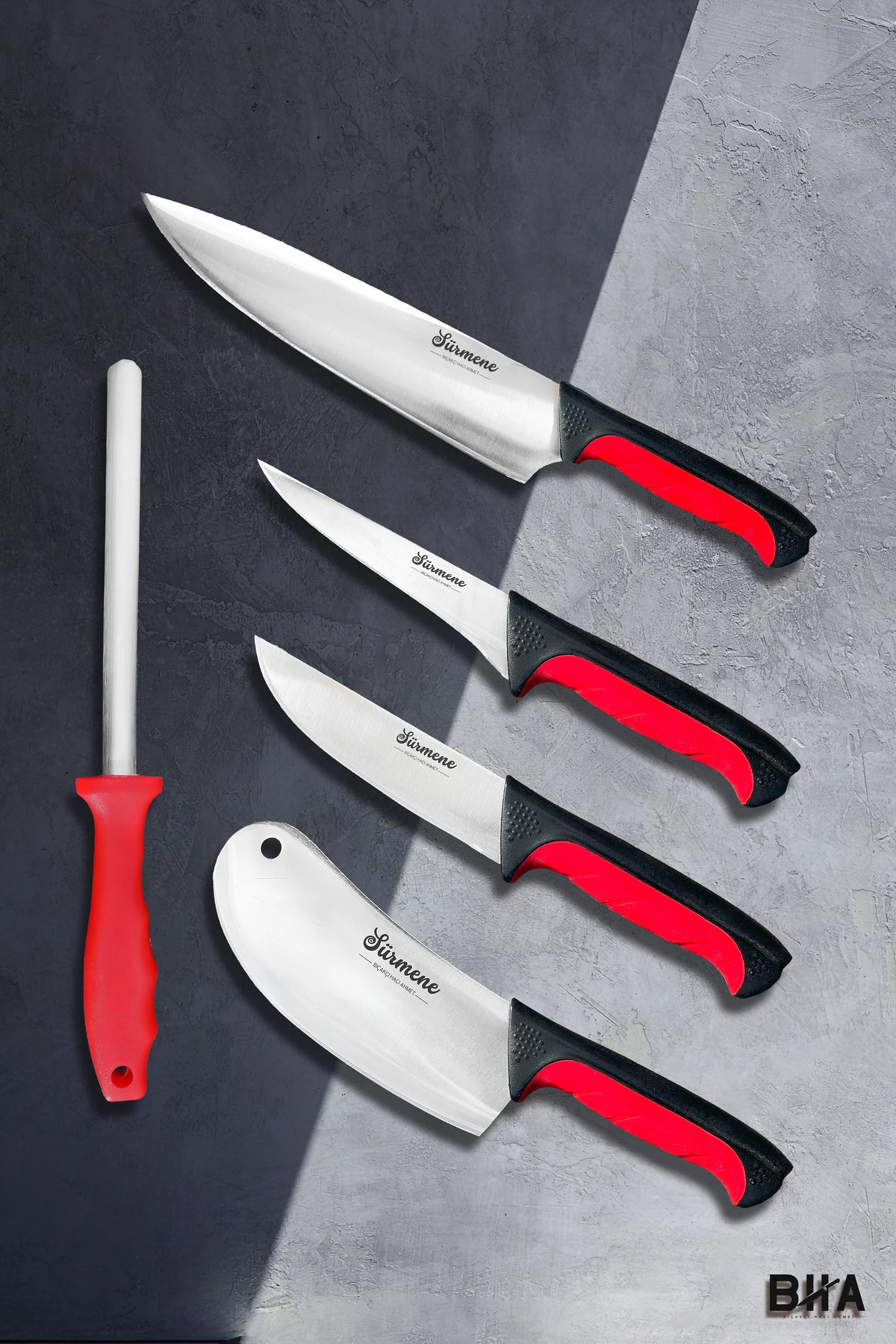 - Sürmene Noché Luz 5 Parça Şef Bıçak Seti Profesyonel Kullanım Kaydırmaz Sap