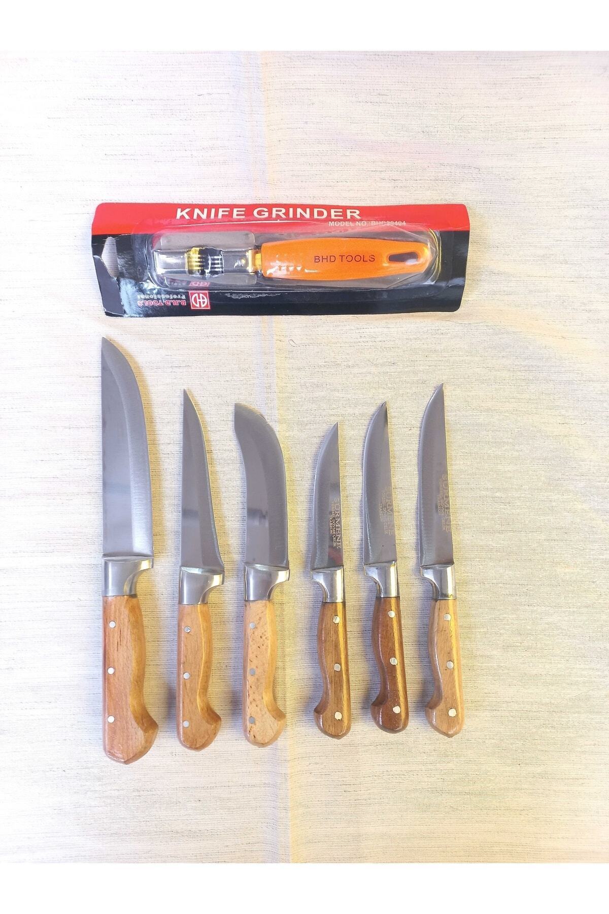 Altılı Bıçak Seti - Bileme Aletiyle