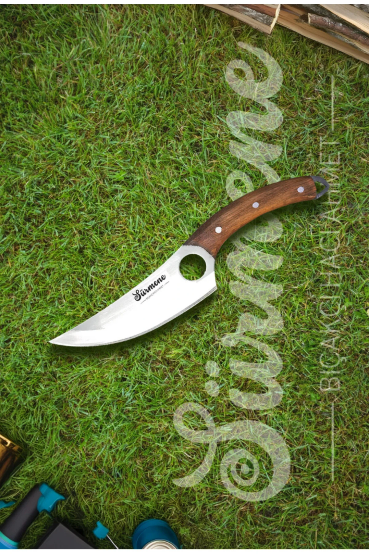 Viking Sivri Model Şef Bıçağı Sürmene Kamp Bıçağı Sunum El Yapımı Şef Bıçak Kamp Mutfağı Av Trekking