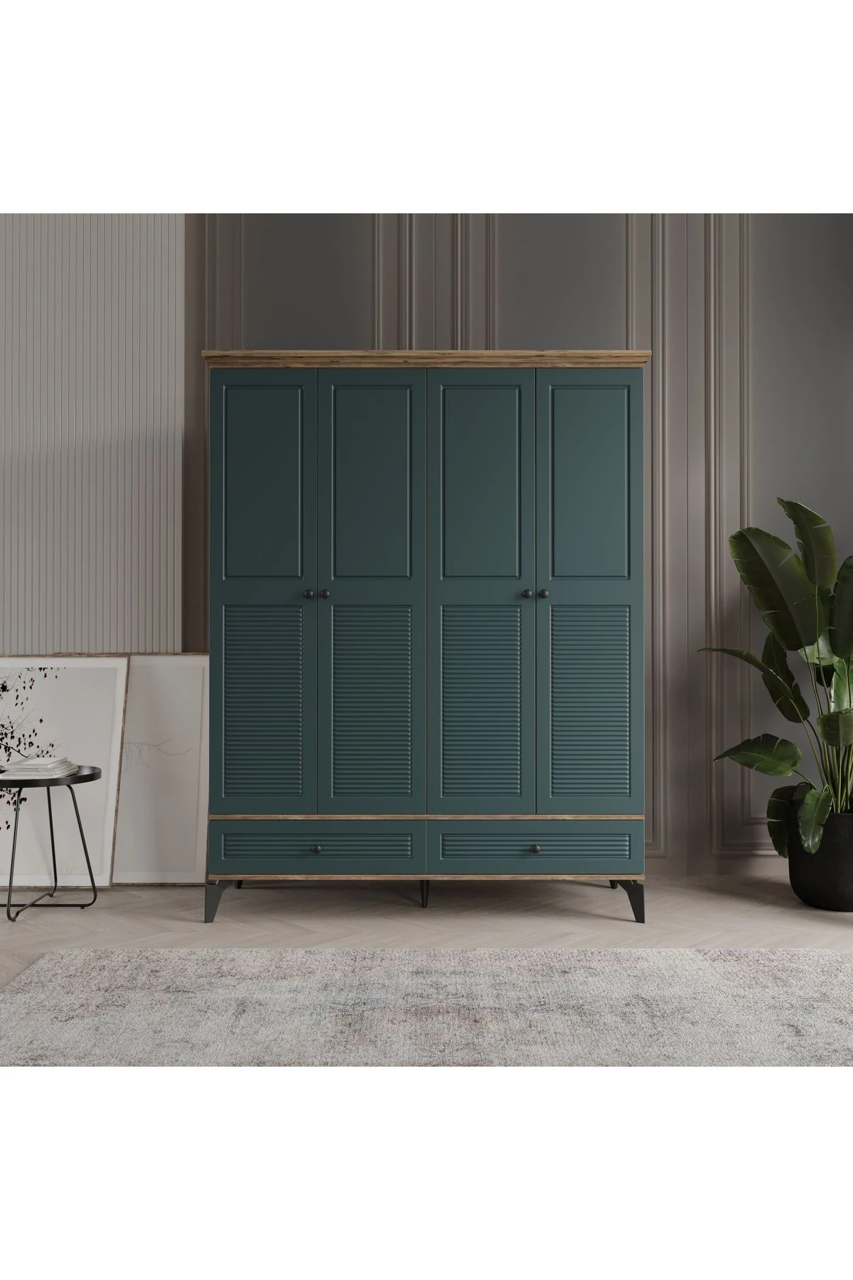 İNCİ 4 KAPAK YEŞİL GARDIROP