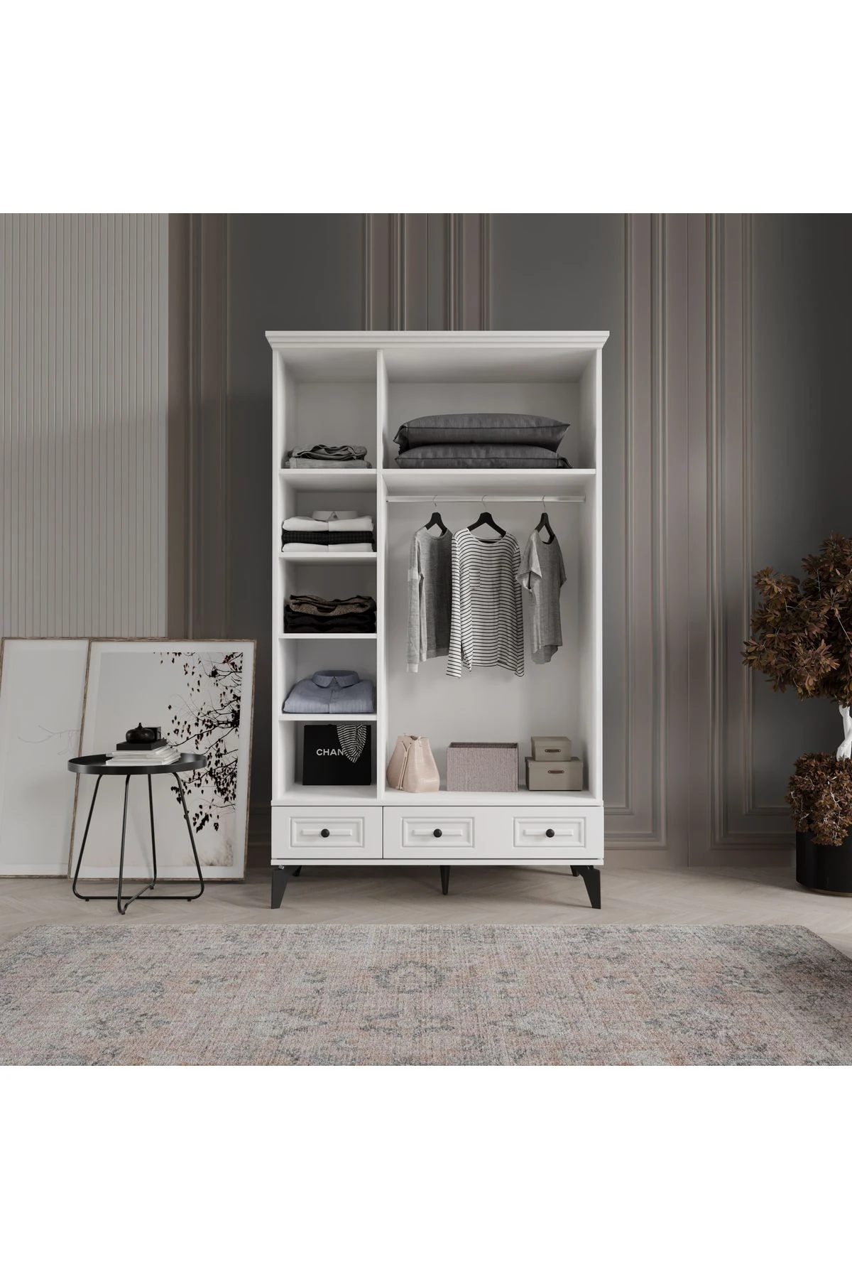 NİL 3  KAPAK BEYAZ GARDIROP