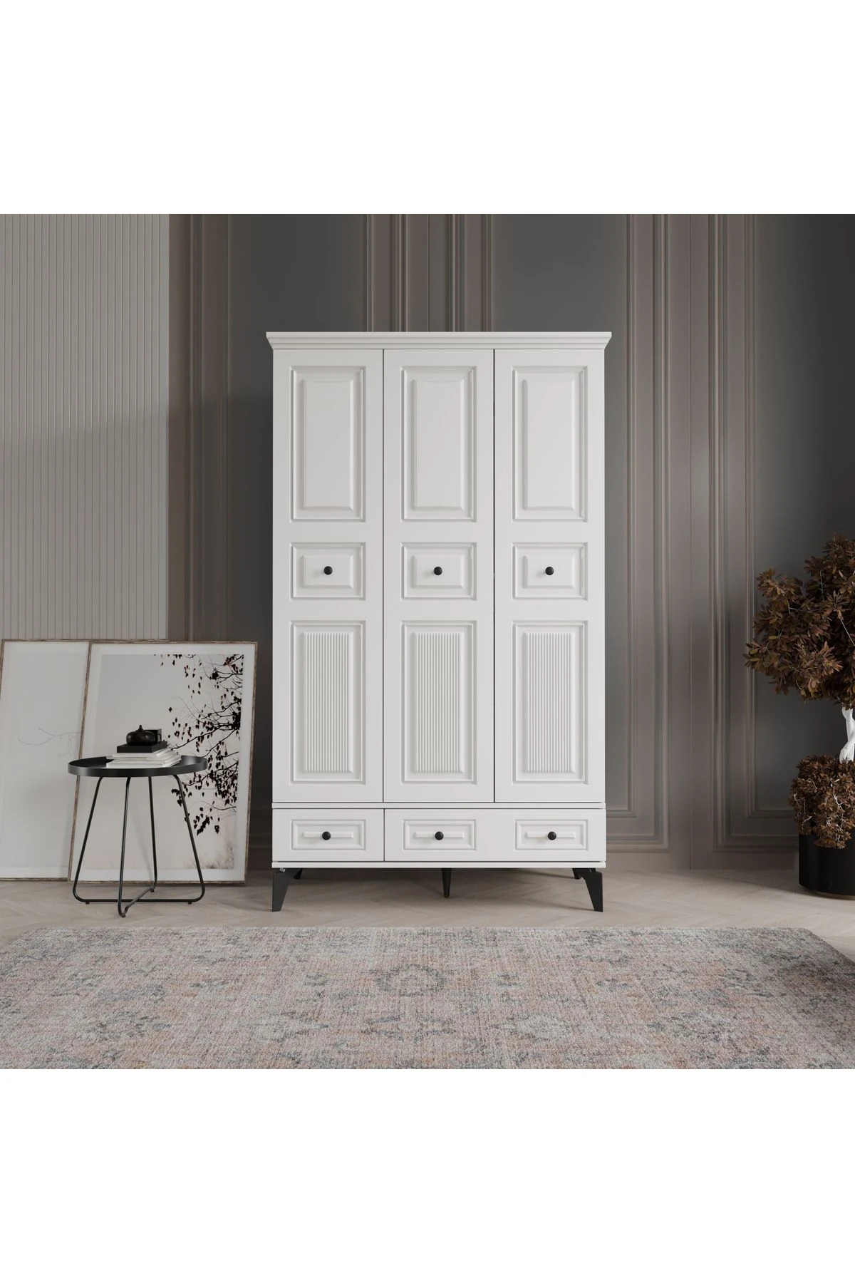 NİL 3  KAPAK BEYAZ GARDIROP