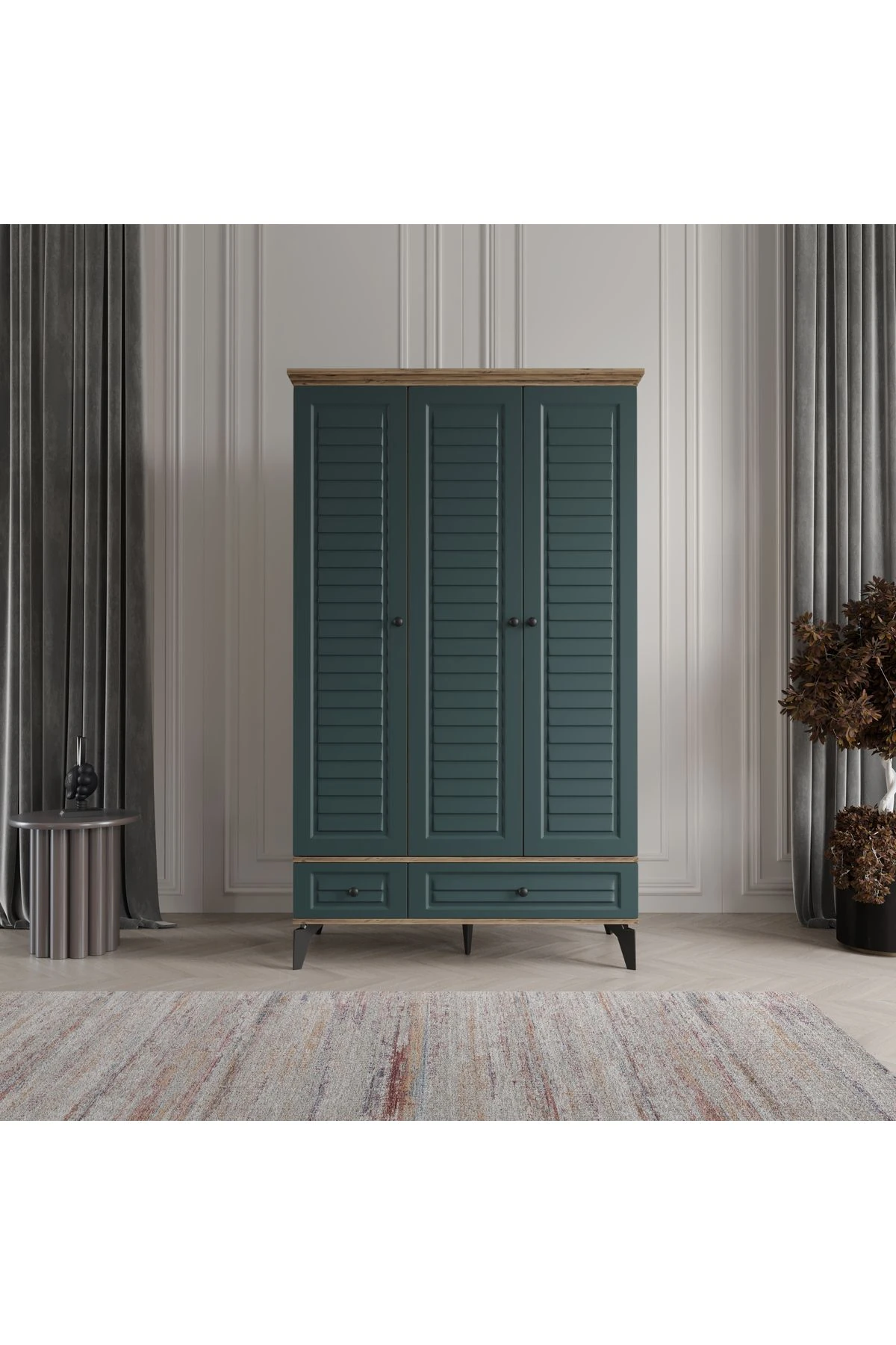 SOFYA 3 KAPAKLI YEŞİL GARDIROP