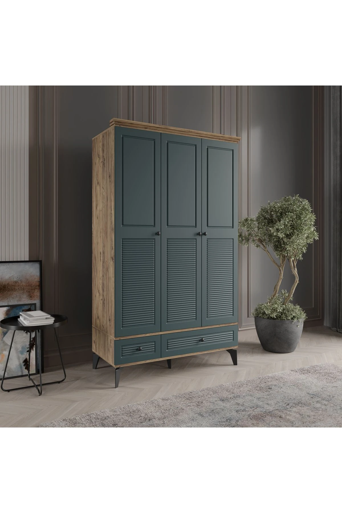 İNCİ 3 KAPAK YEŞİL GARDIROP