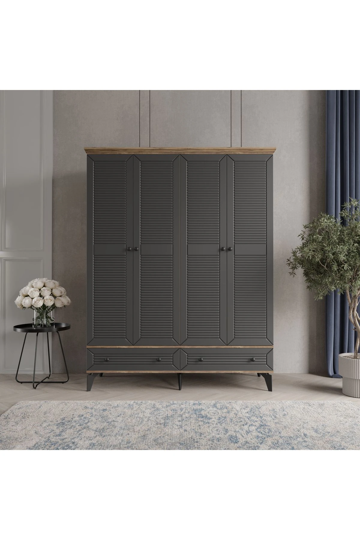 LİNE 4 KAPAK ANTRASİT GARDIROP