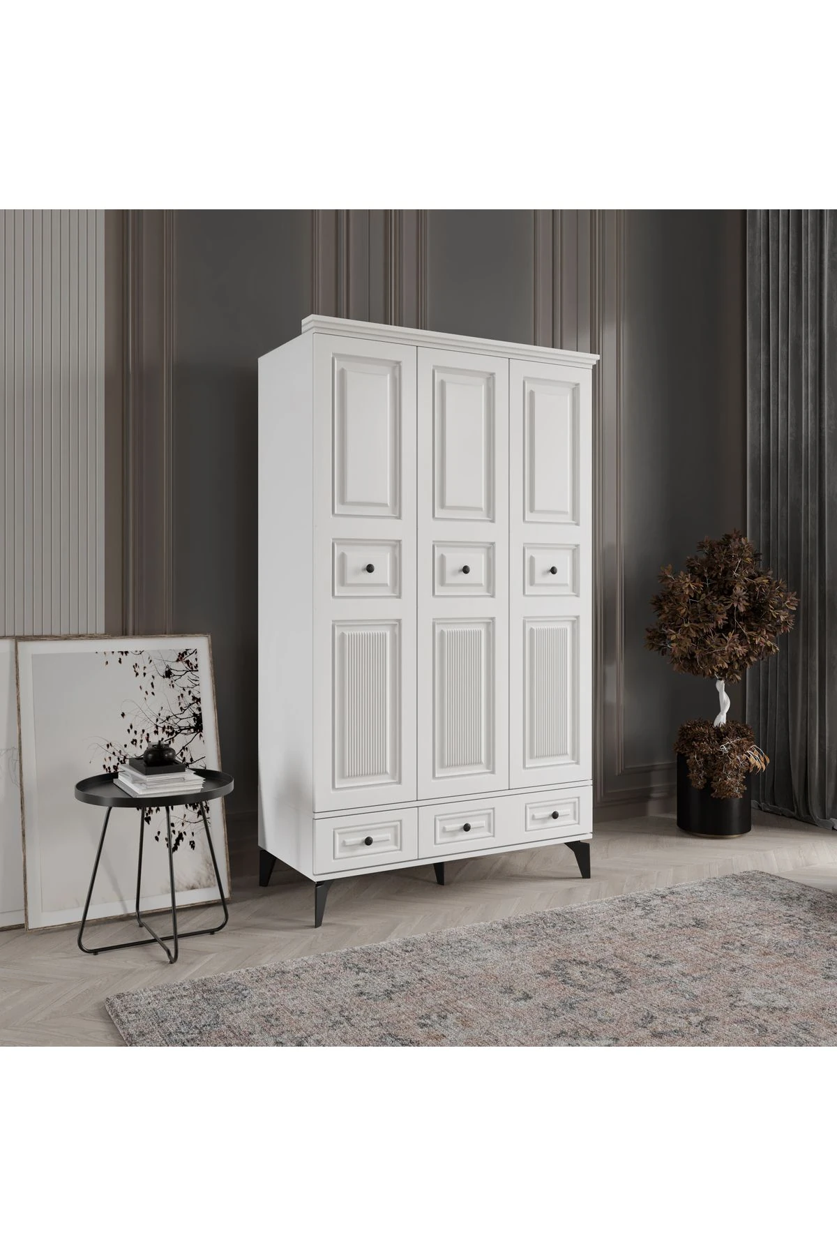 NİL 3  KAPAK BEYAZ GARDIROP