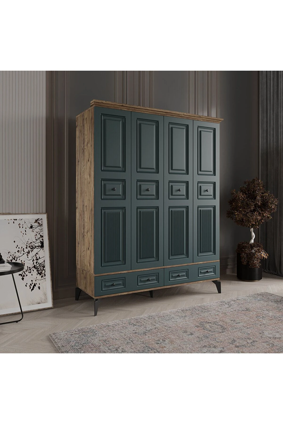 NİL 4 KAPAK YEŞİL GARDIROP