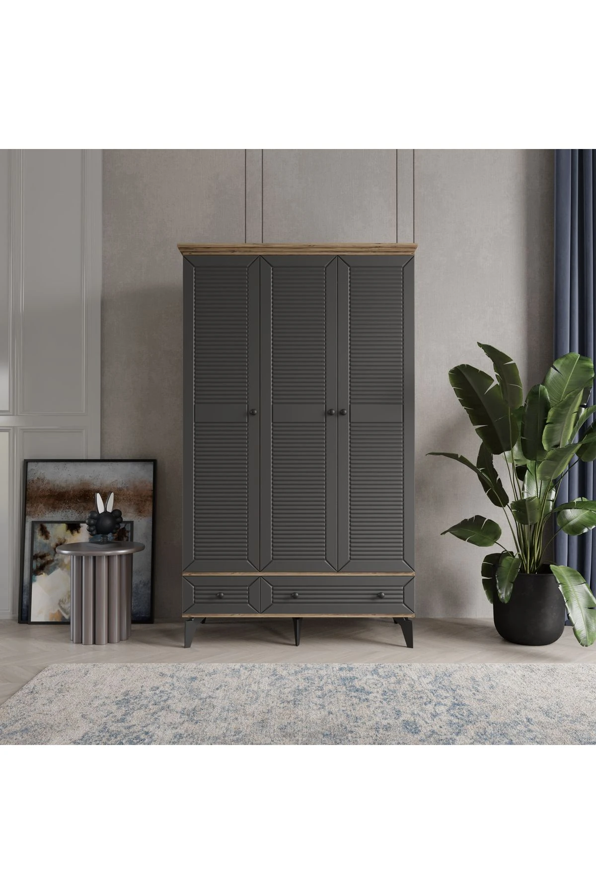 LİNE 3 KAPAK ANTRASİT GARDIROP