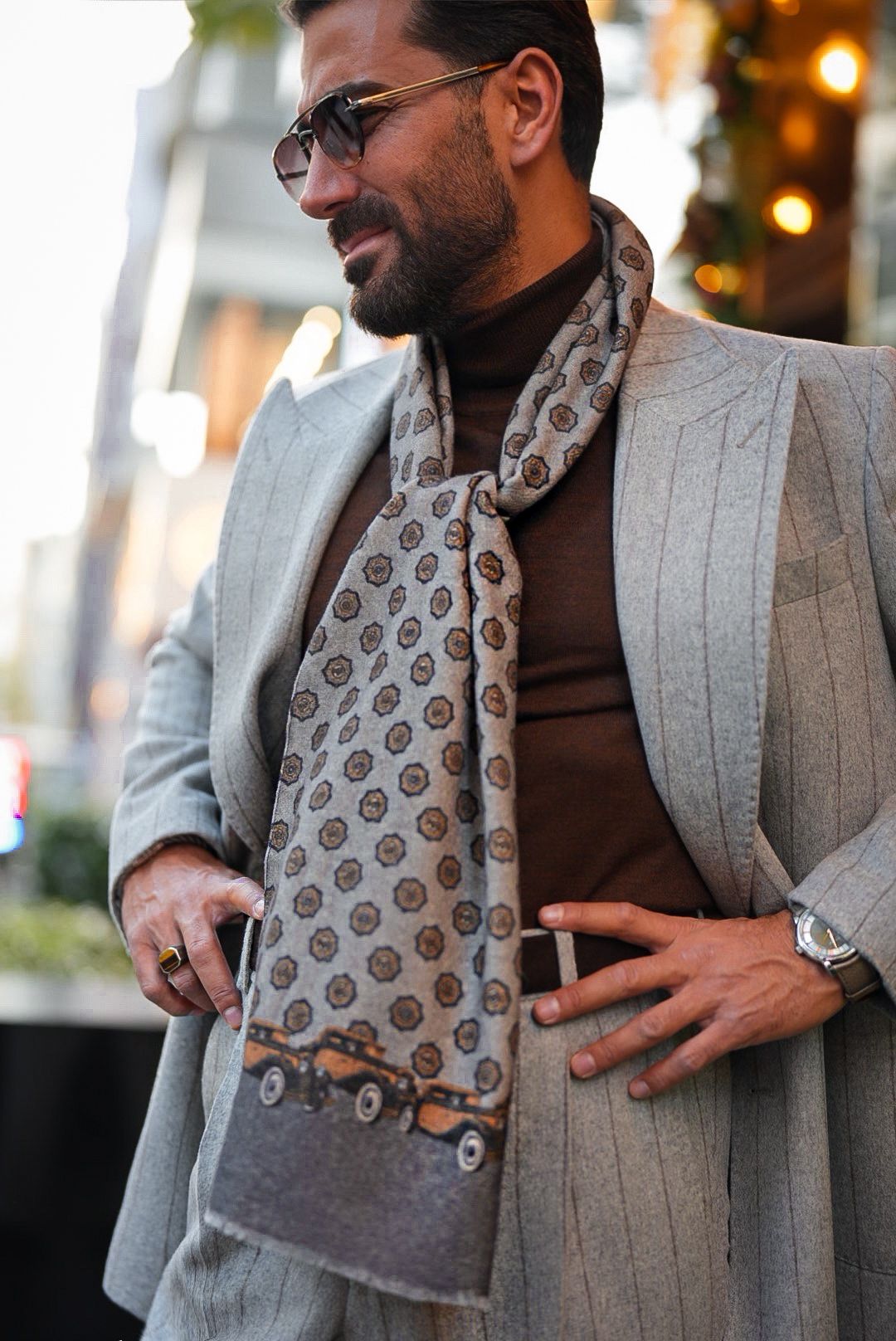 Trophy Pinstripe Flannel Db- Suit