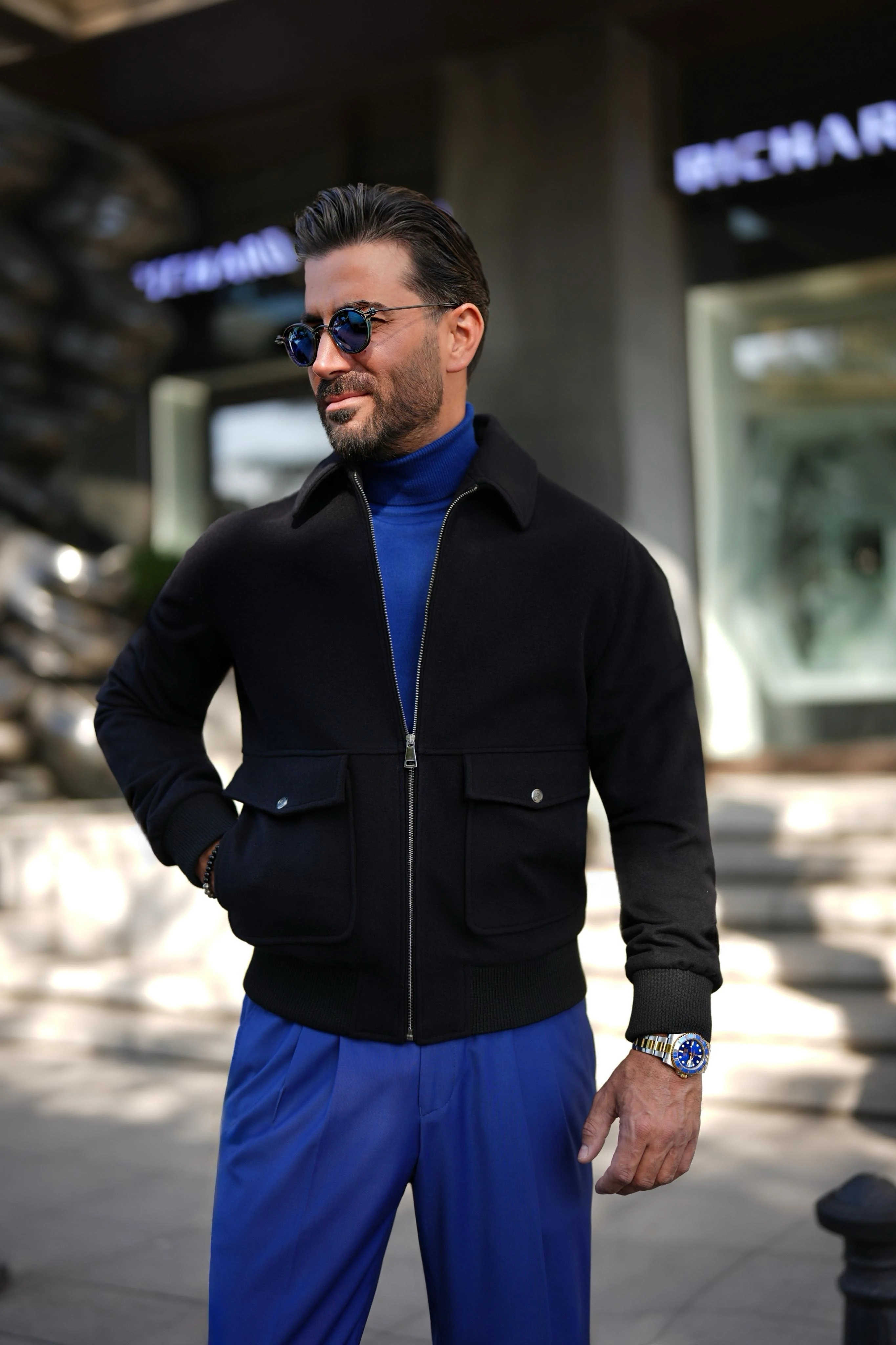 Bomber Jacket - BLACK