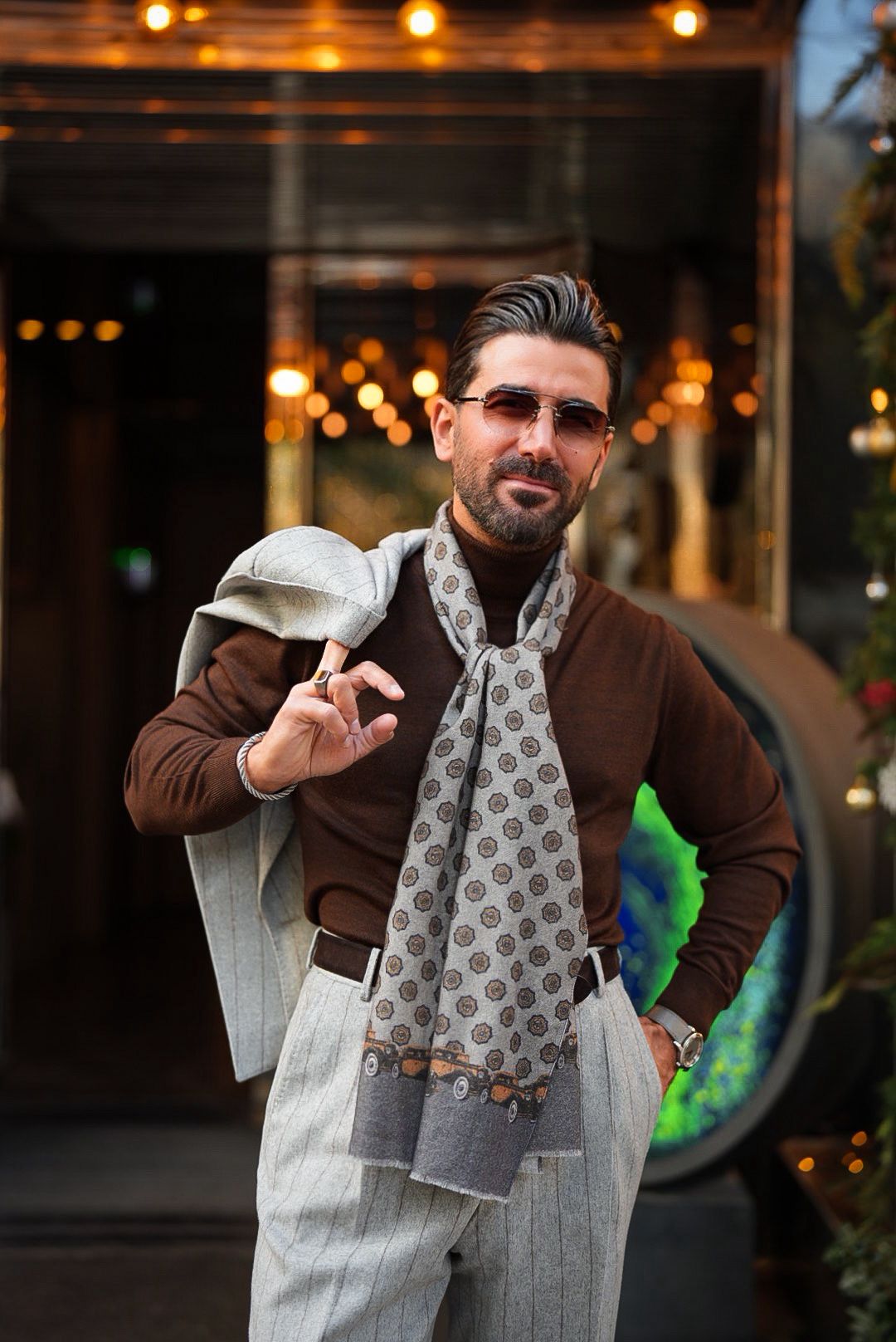 Trophy Pinstripe Flannel Db- Suit