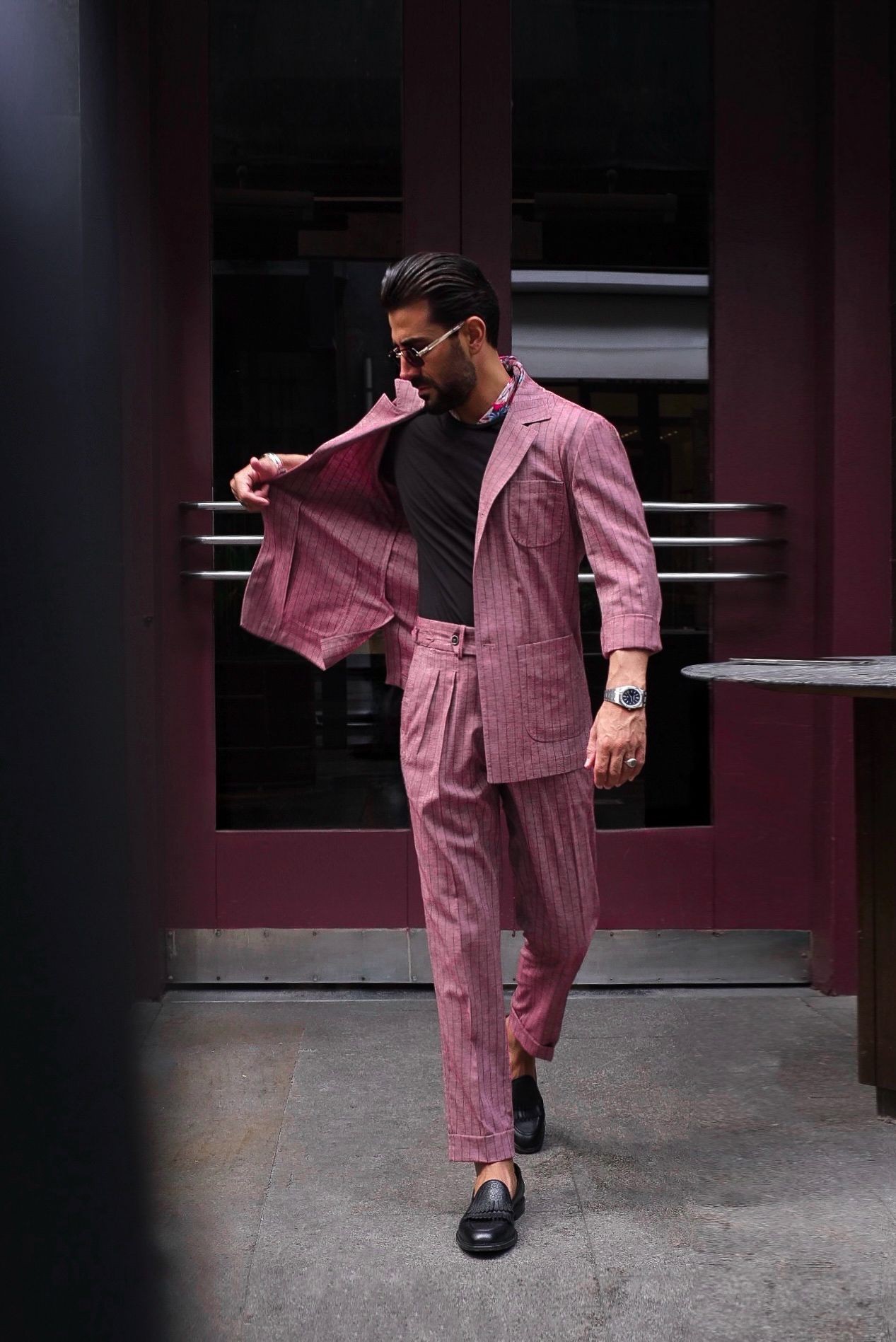 Shirt Suit - BURGUNDY