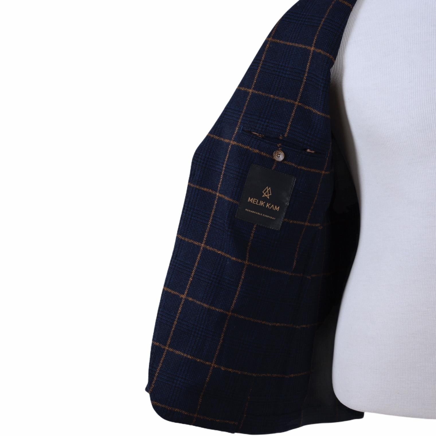NAVY BLUE  /TİLE  PLAID JACKET