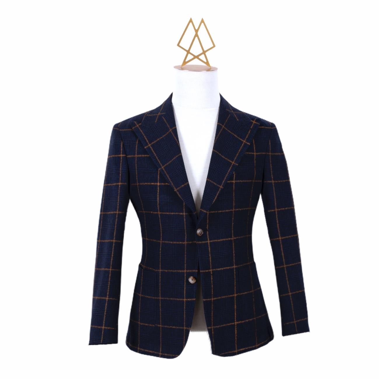 NAVY BLUE  /TİLE  PLAID JACKET