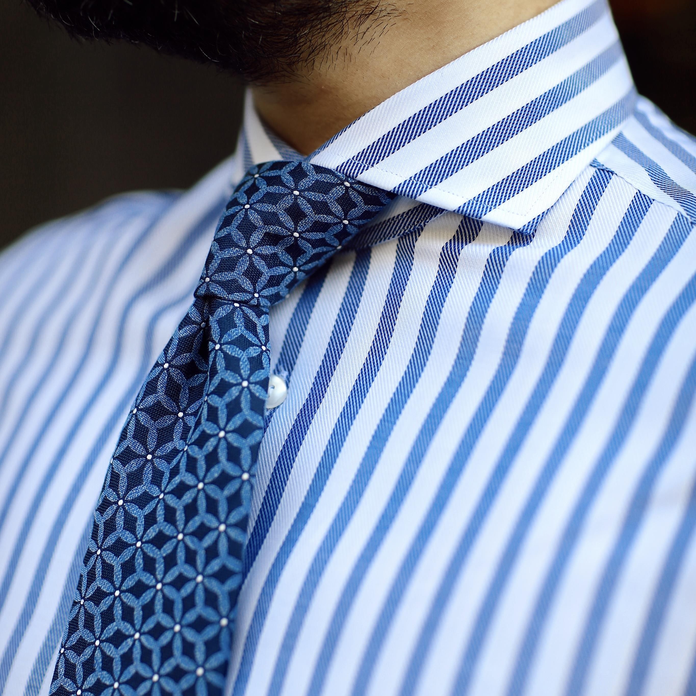STRIPED NAVY BLUE SHIRT