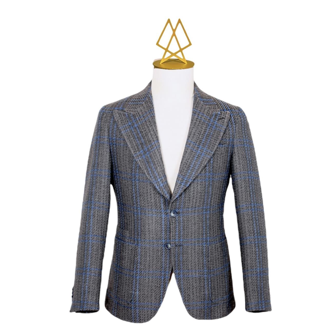 GREY/BLUE PLAID JACKET