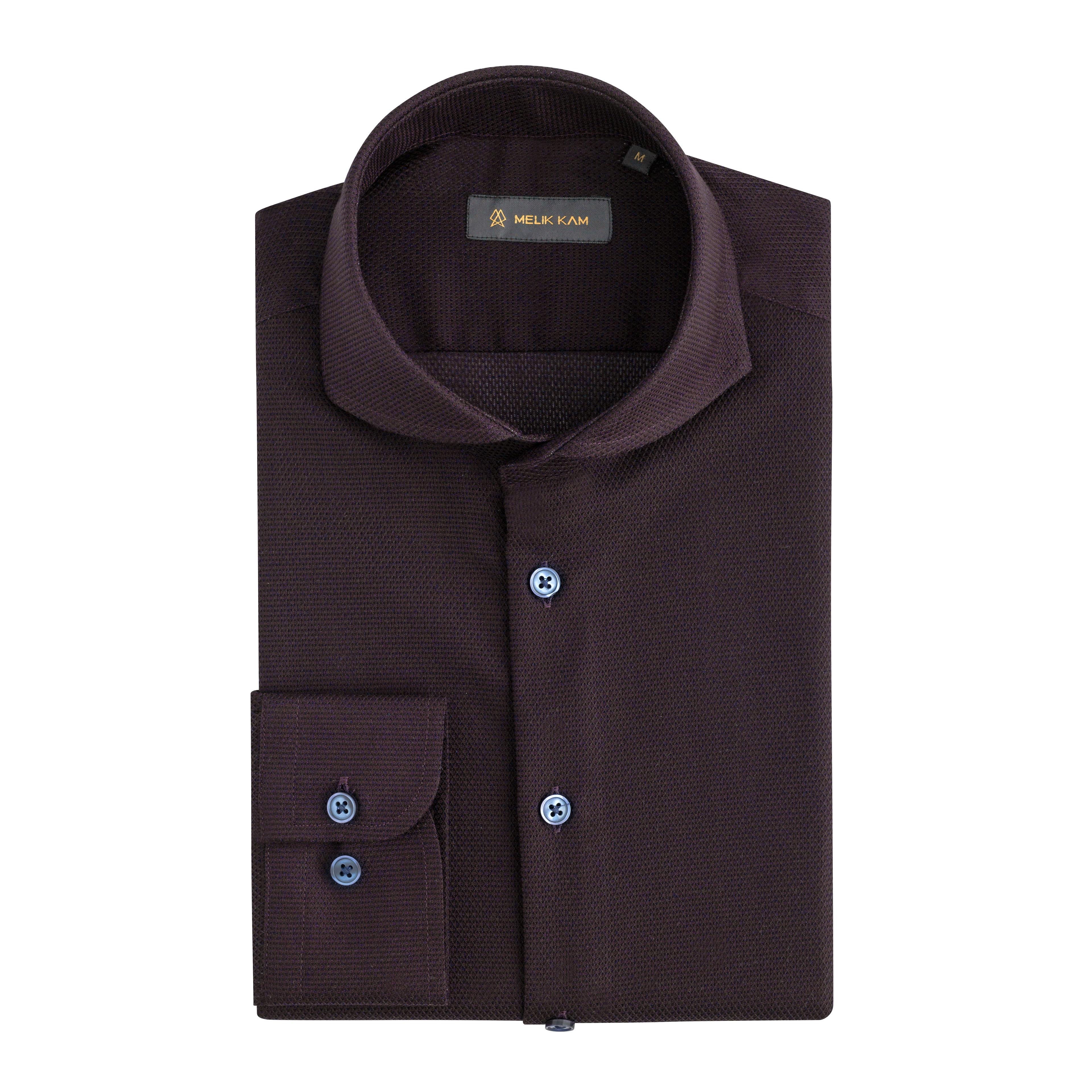 TEXTURED BURGUNDY SHIRT