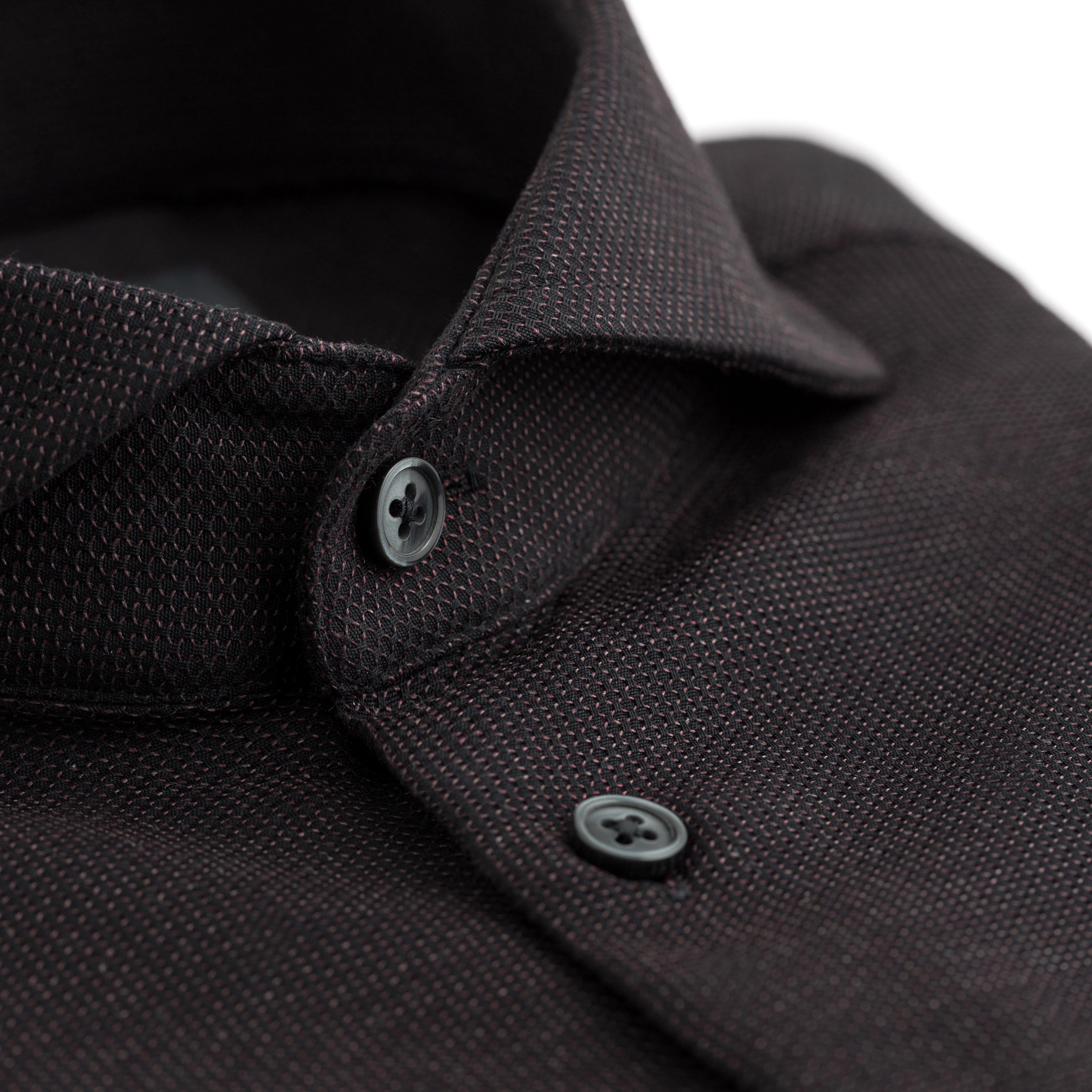 TEXTURED BROWN SHIRT