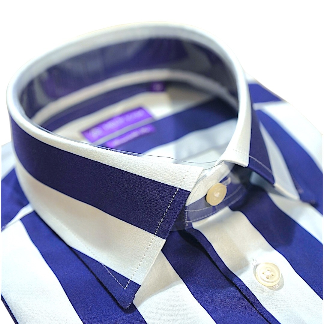 Striped Stellar Shirt - Purple White Stripes