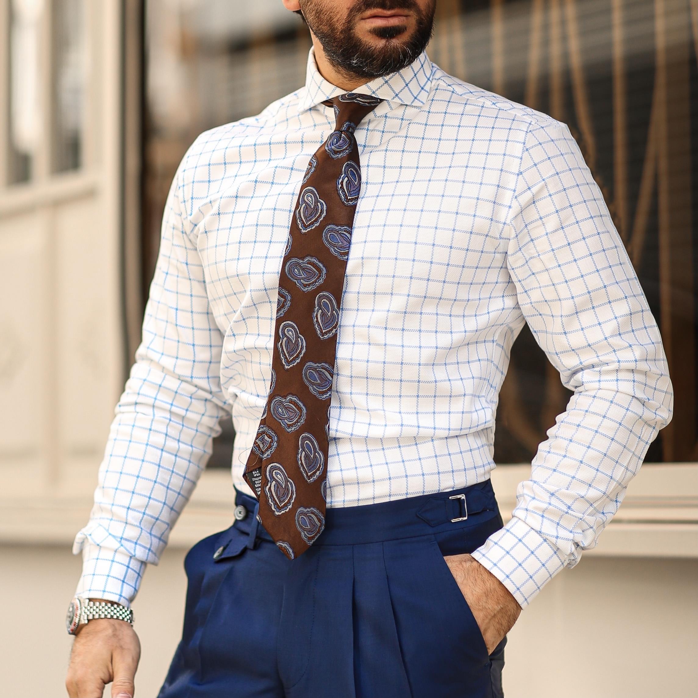 PLAID SHIRT BLUE