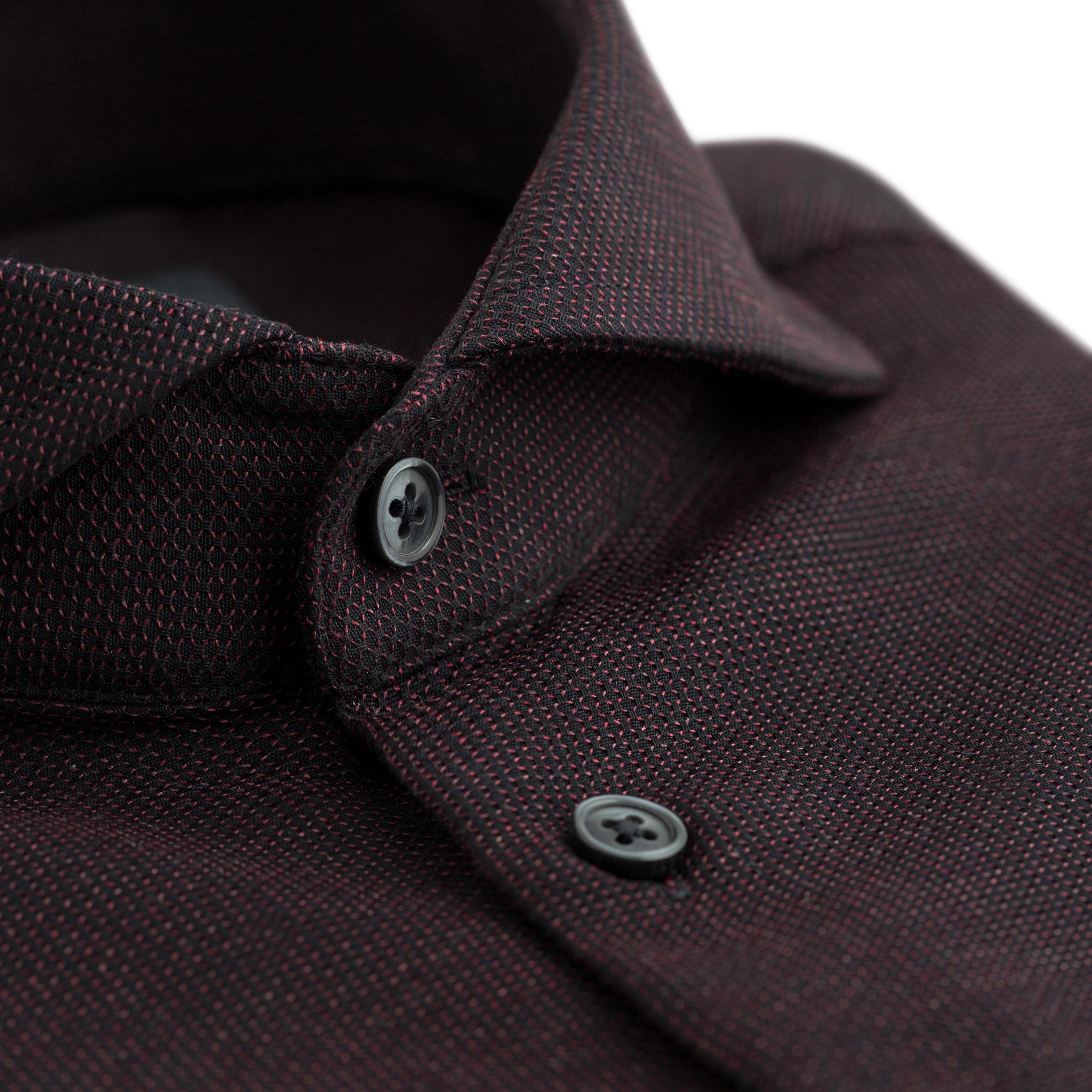 TEXTURED BURGUNDY SHIRT