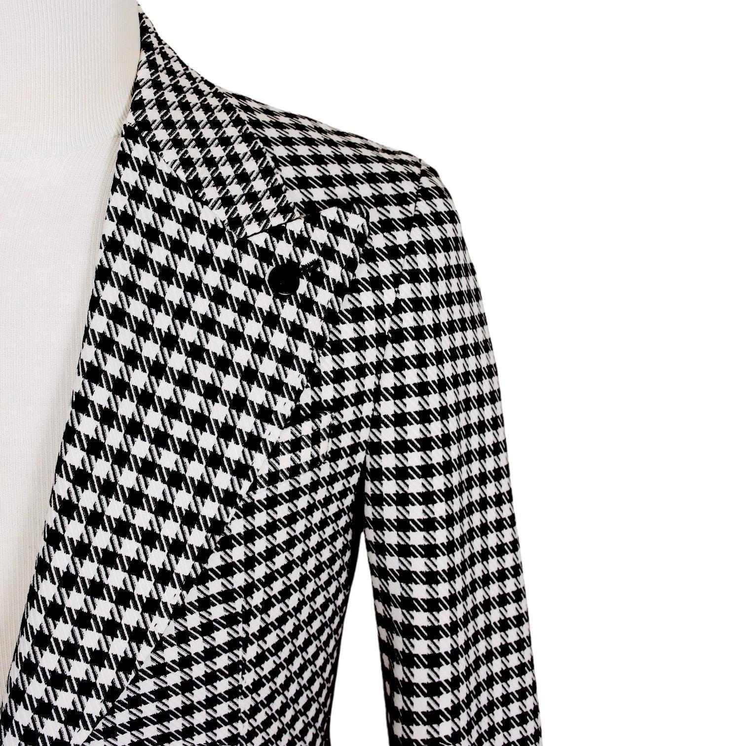 BLACK/WHİTE GOOSE-LEG JACKET