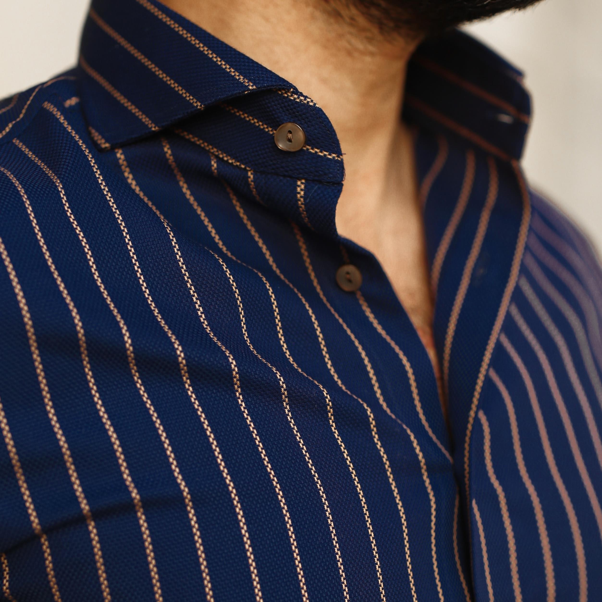 STRIPEDNEVY NAVY BLUE SHIRT