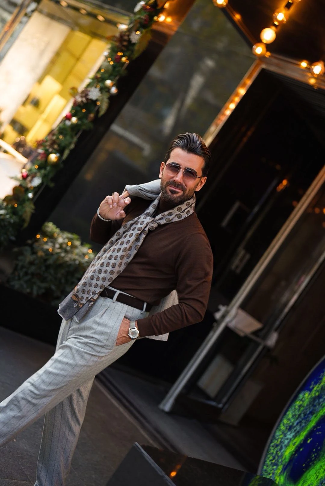 Trophy Pinstripe Flannel Db- Suit