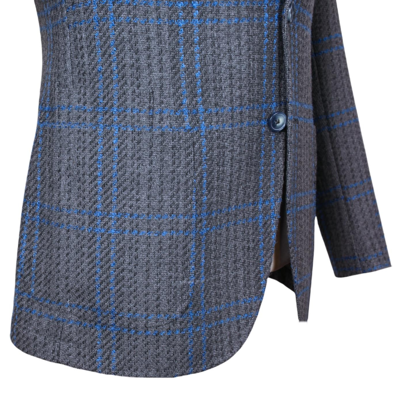 GREY/BLUE PLAID JACKET